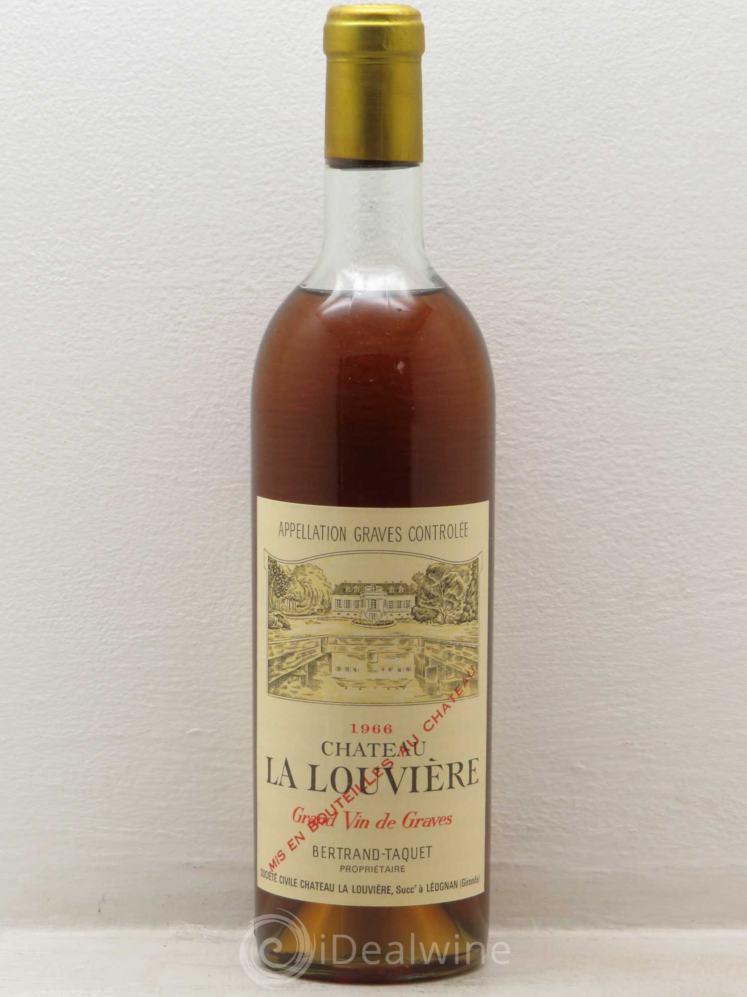 Château la Louvière 1966 - Lot de 1 bouteille - 0