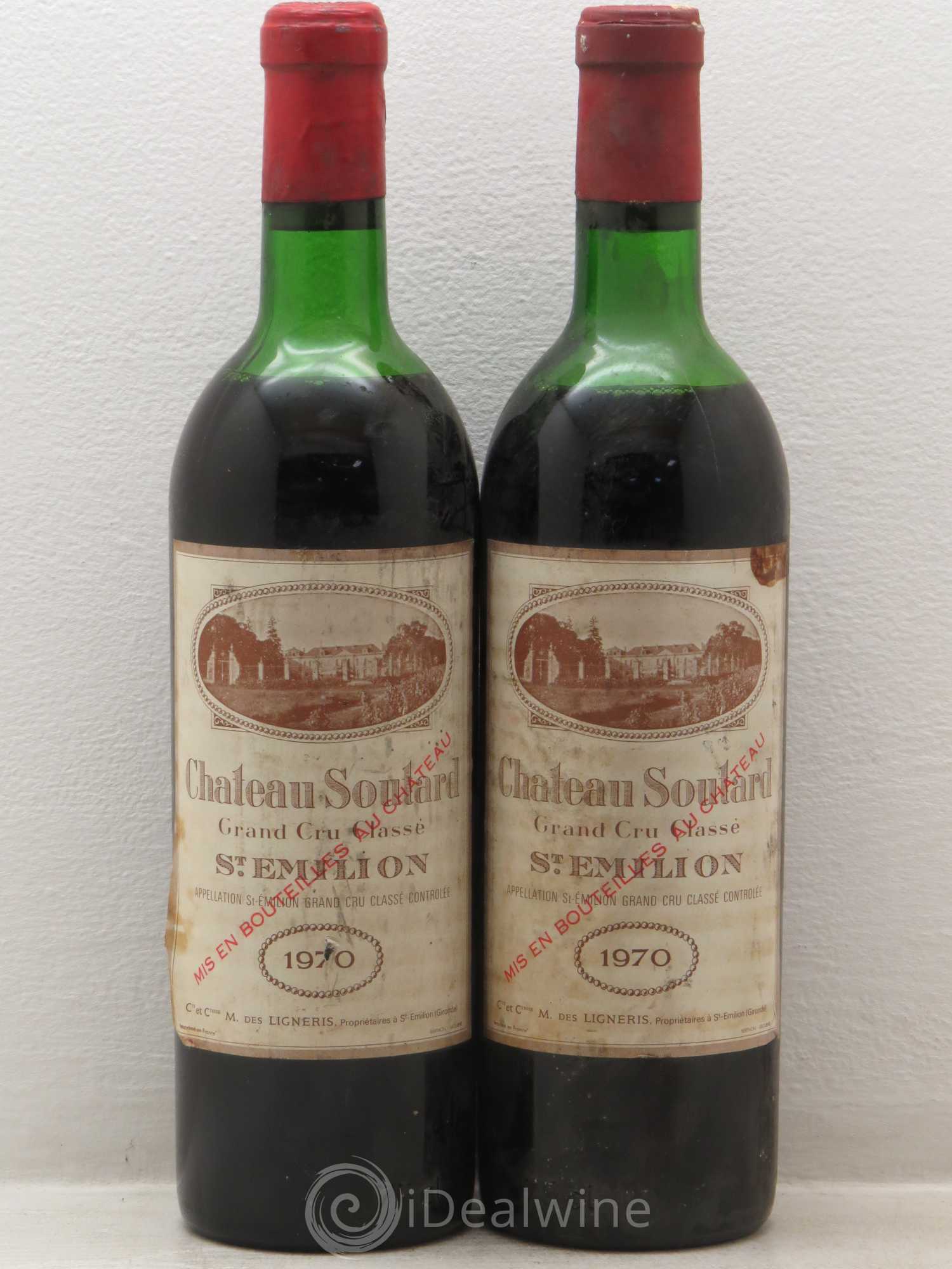 Château Soutard Grand Cru Classé 1970 - Lot de 2 bouteilles - 0