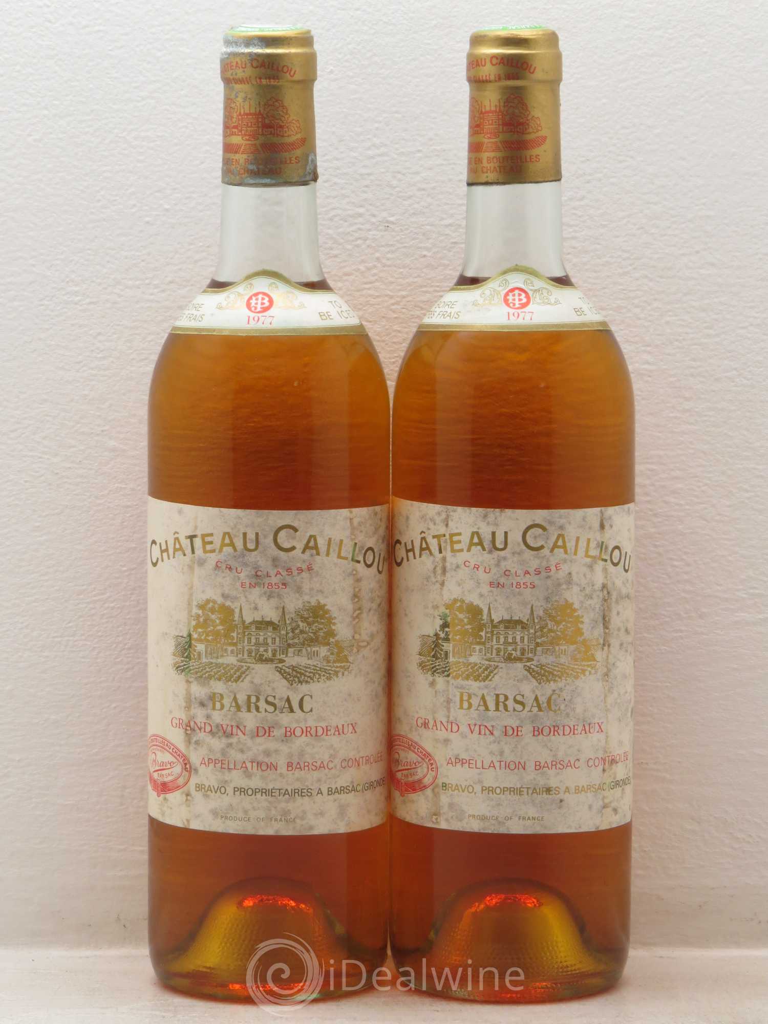 Château du Caillou 1977 - Lot de 2 bouteilles - 0