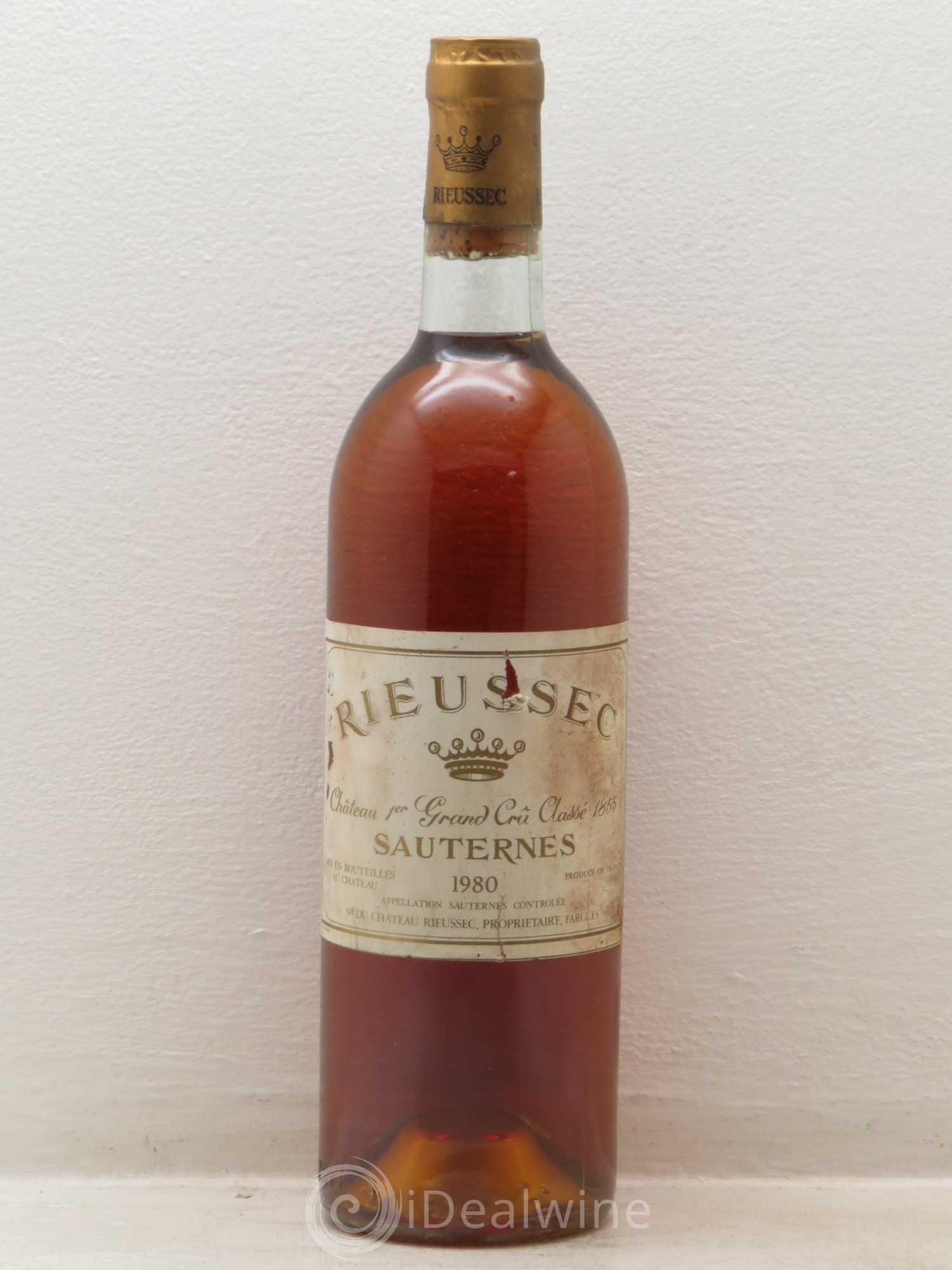 Château Rieussec 1er Grand Cru Classé 1980 - Posten von 1 Flasche - 0