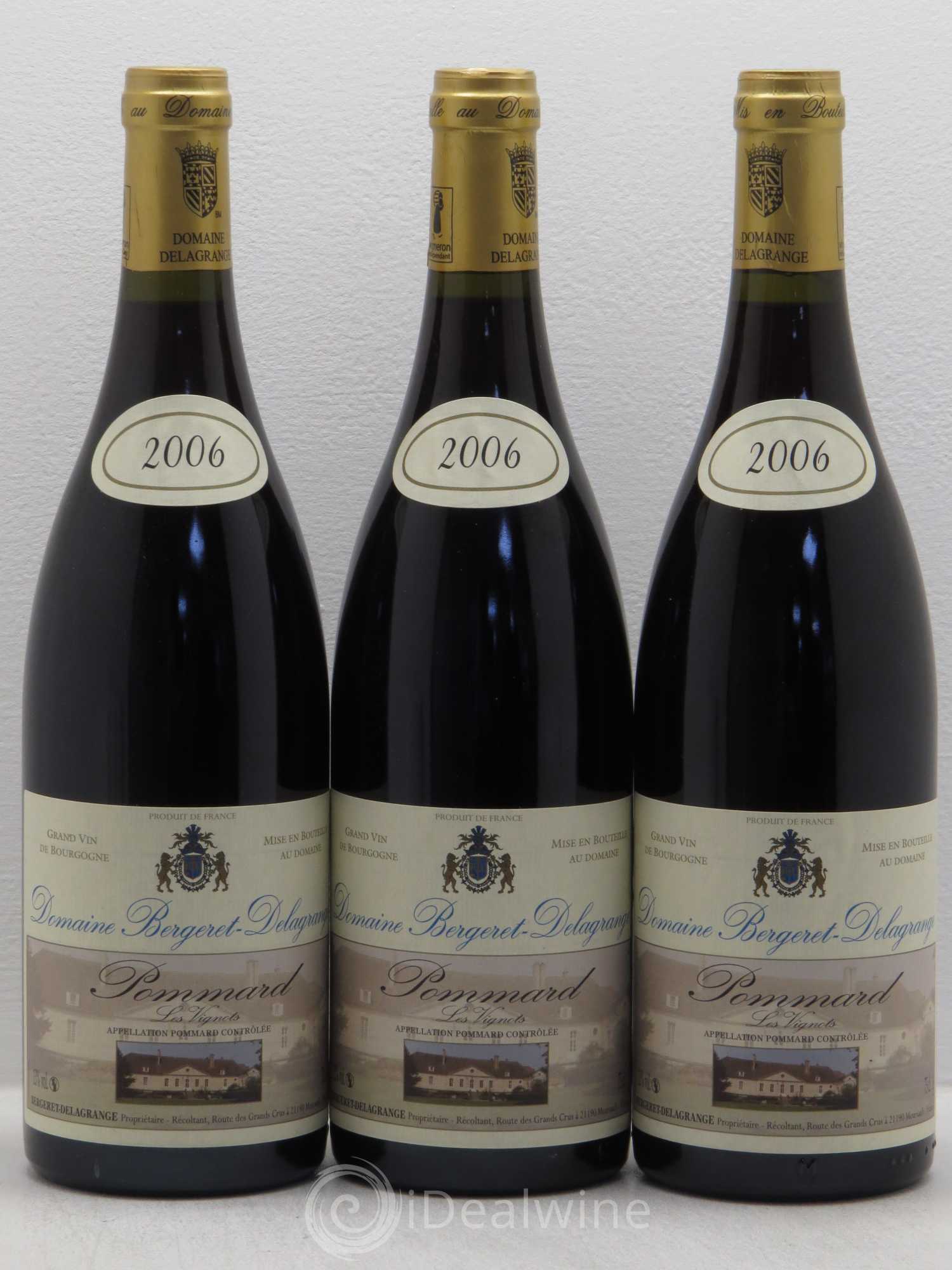 Pommard Les Vignots Domaine Bergeret Delagrange 2006 - Posten von 3 Flaschen - 0