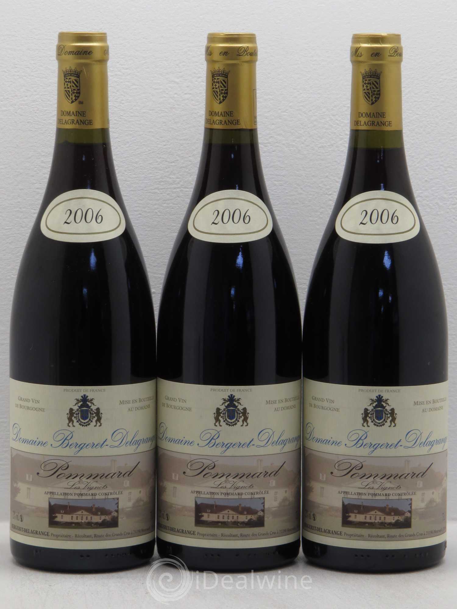 Pommard Les Vignots Domaine Bergeret Delagrange 2006 - Posten von 3 Flaschen - 0