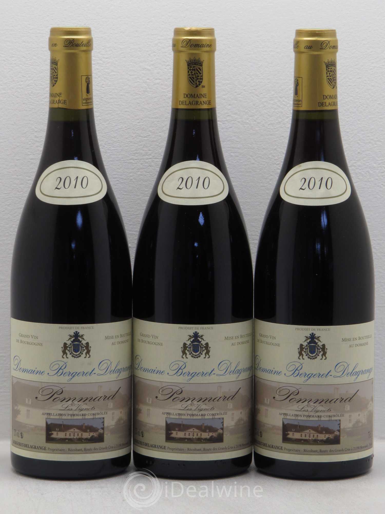 Pommard Les Vignots Domaine Bergeret Delagrange 2010 - Posten von 3 Flaschen - 0