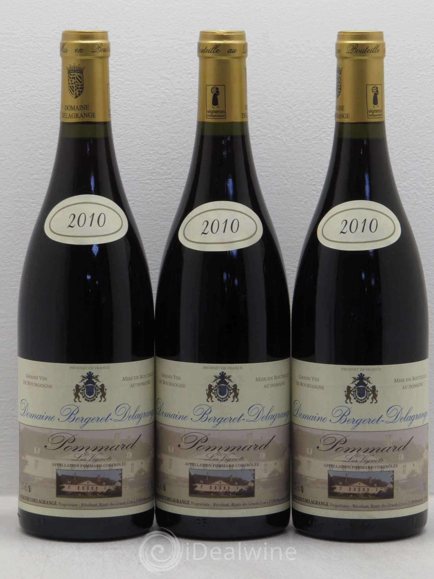 Pommard Les Vignots Domaine Bergeret Delagrange 2010 - Posten von 3 Flaschen - 0