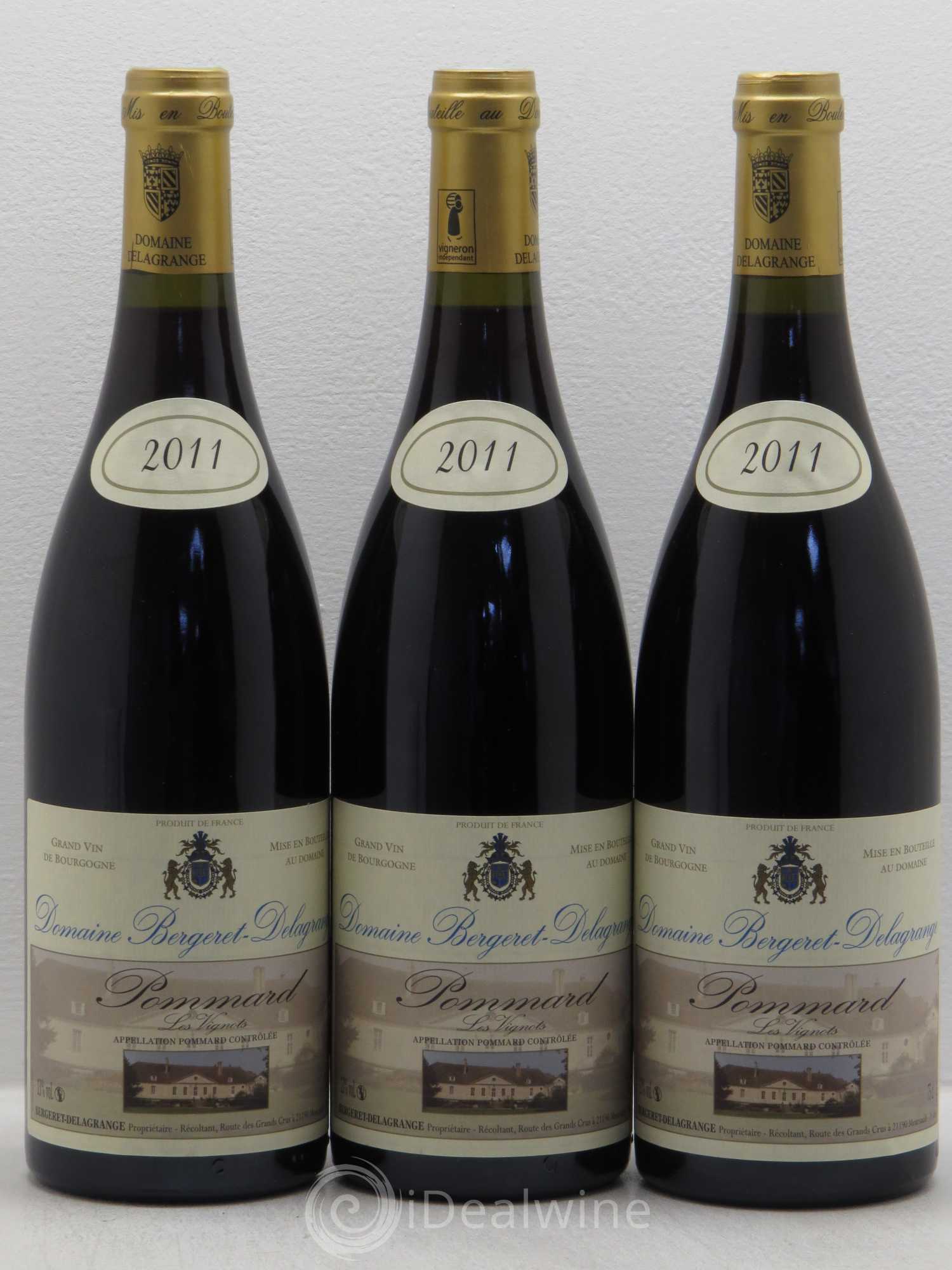 Pommard Les Vignots Domaine Bergeret Delagrange 2011 - Posten von 3 Flaschen - 0