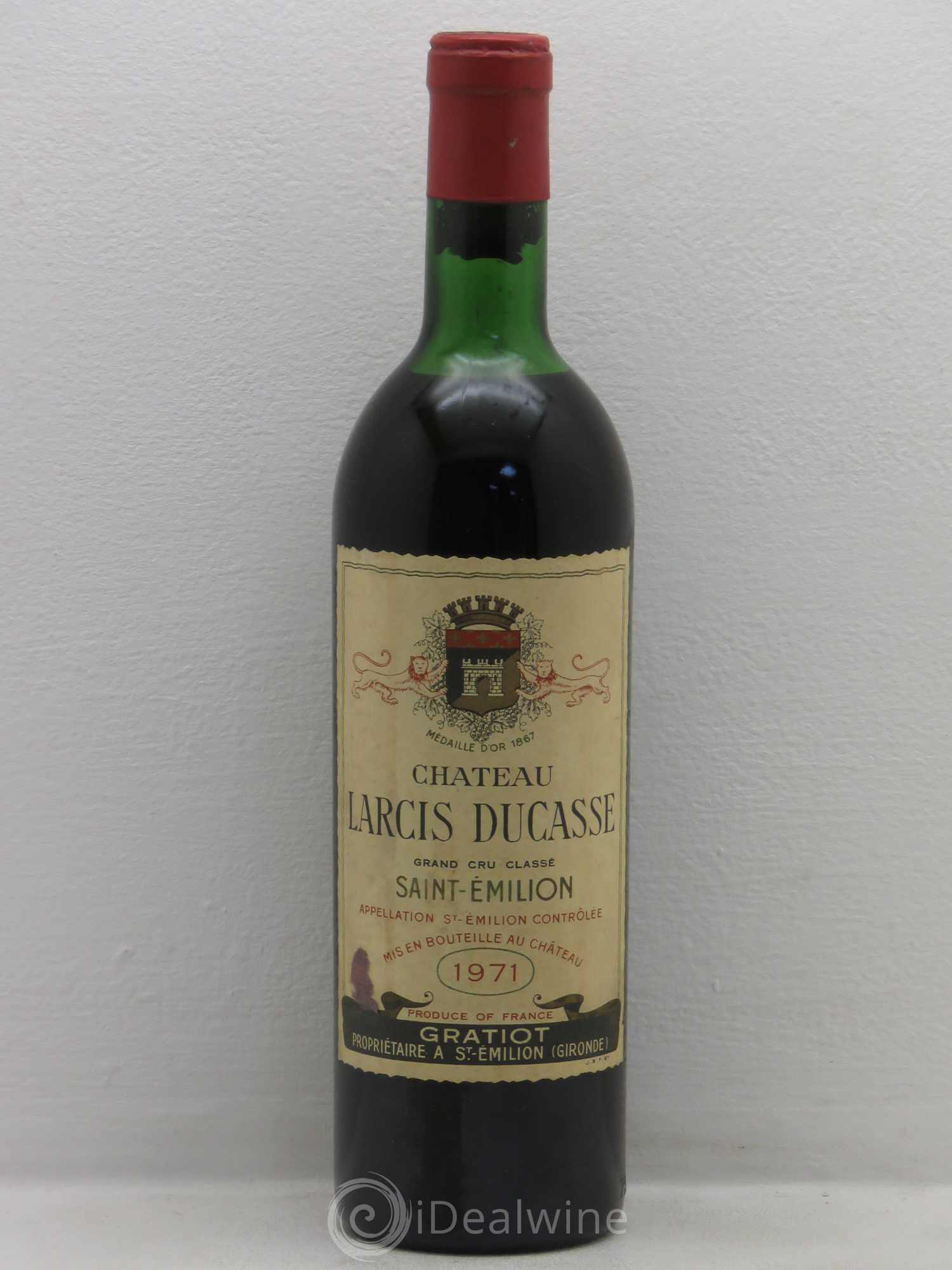 Château Larcis Ducasse 1er Grand Cru Classé B 1971 - Lot de 1 bouteille - 0