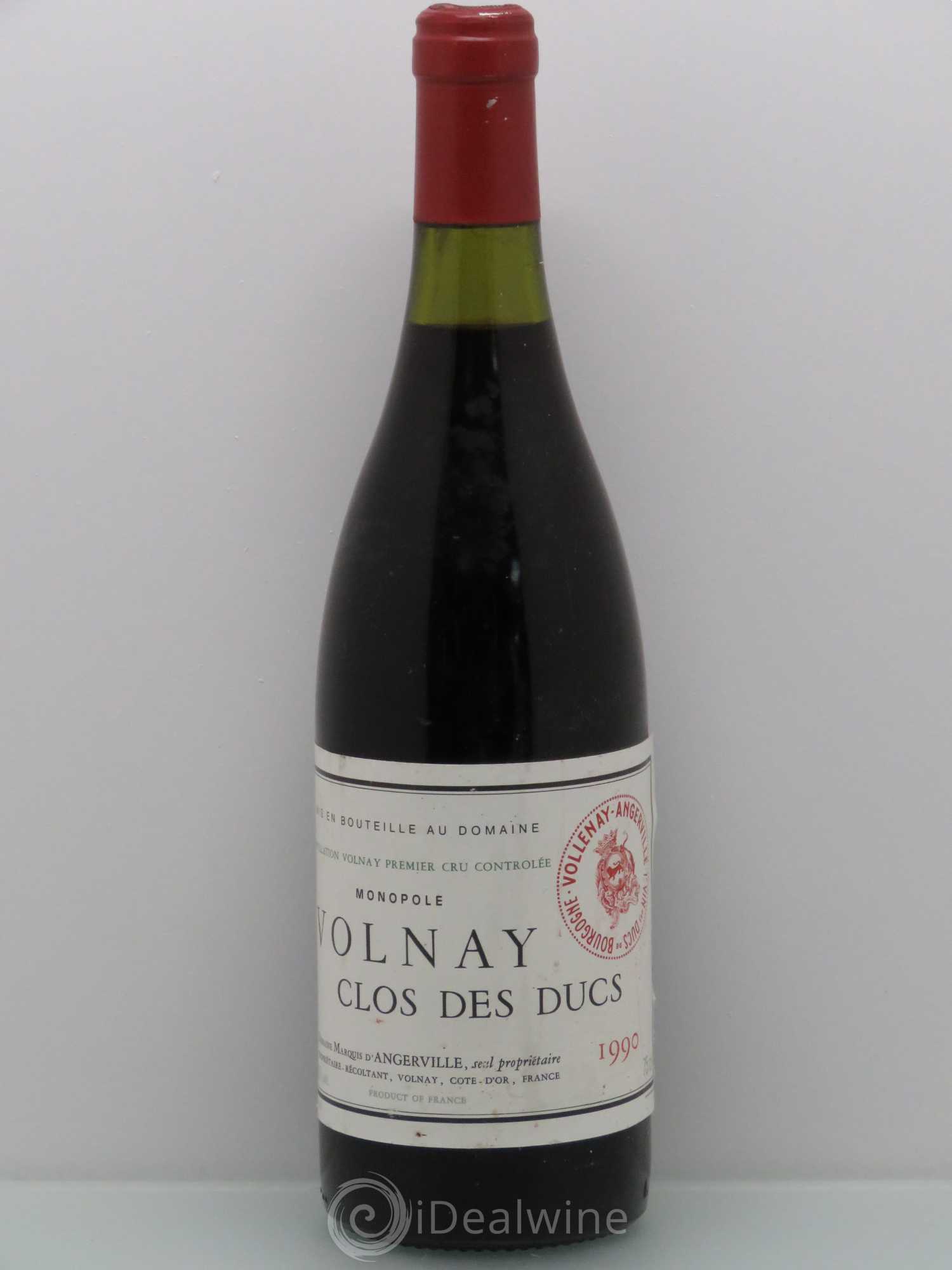 Volnay 1er Cru Clos des Ducs Marquis d'Angerville (Domaine) 1990 - Lot de 1 bouteille - 0