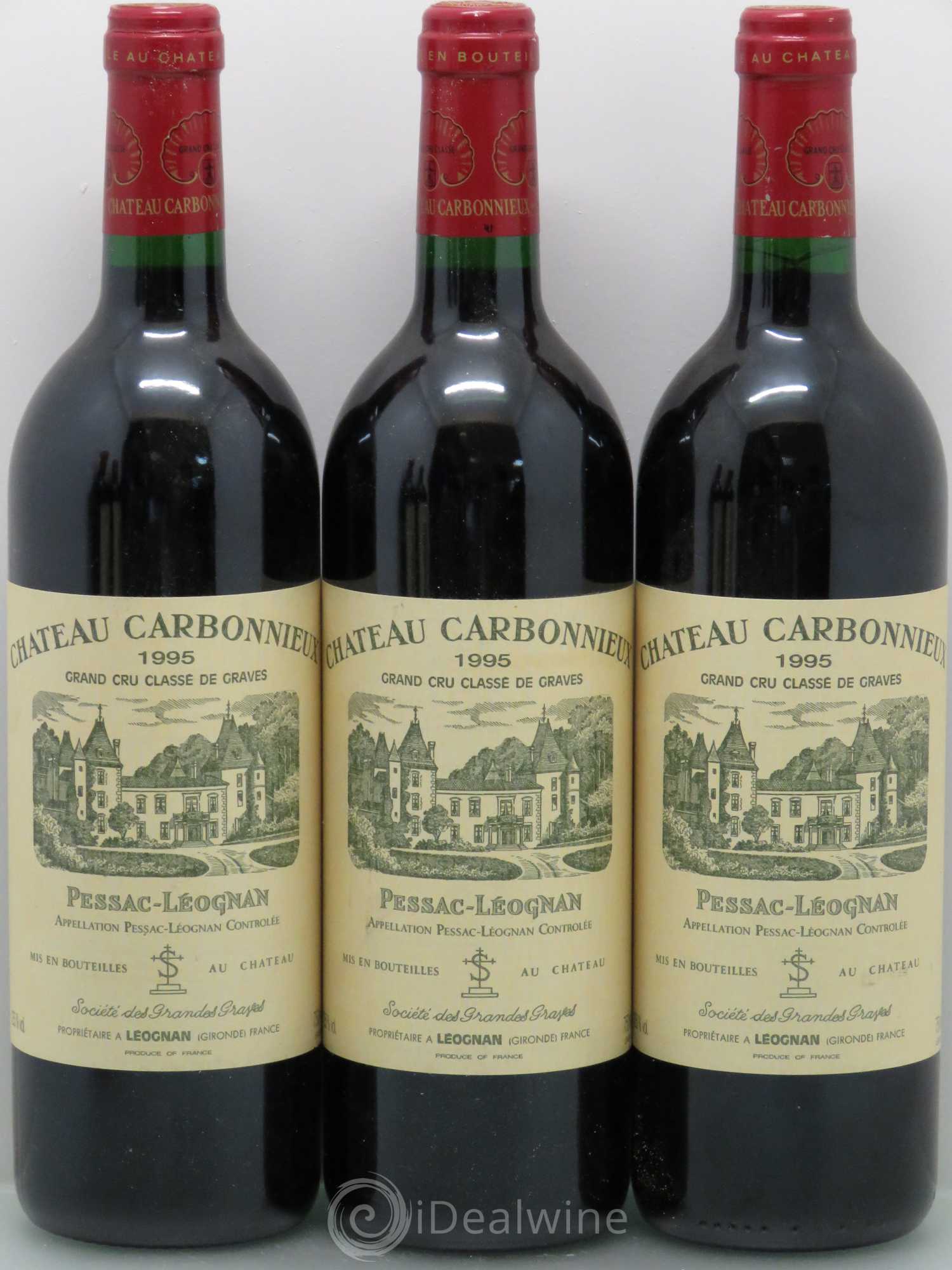 Château Carbonnieux Cru Classé de Graves 1995 - Lot de 5 bouteilles - 1