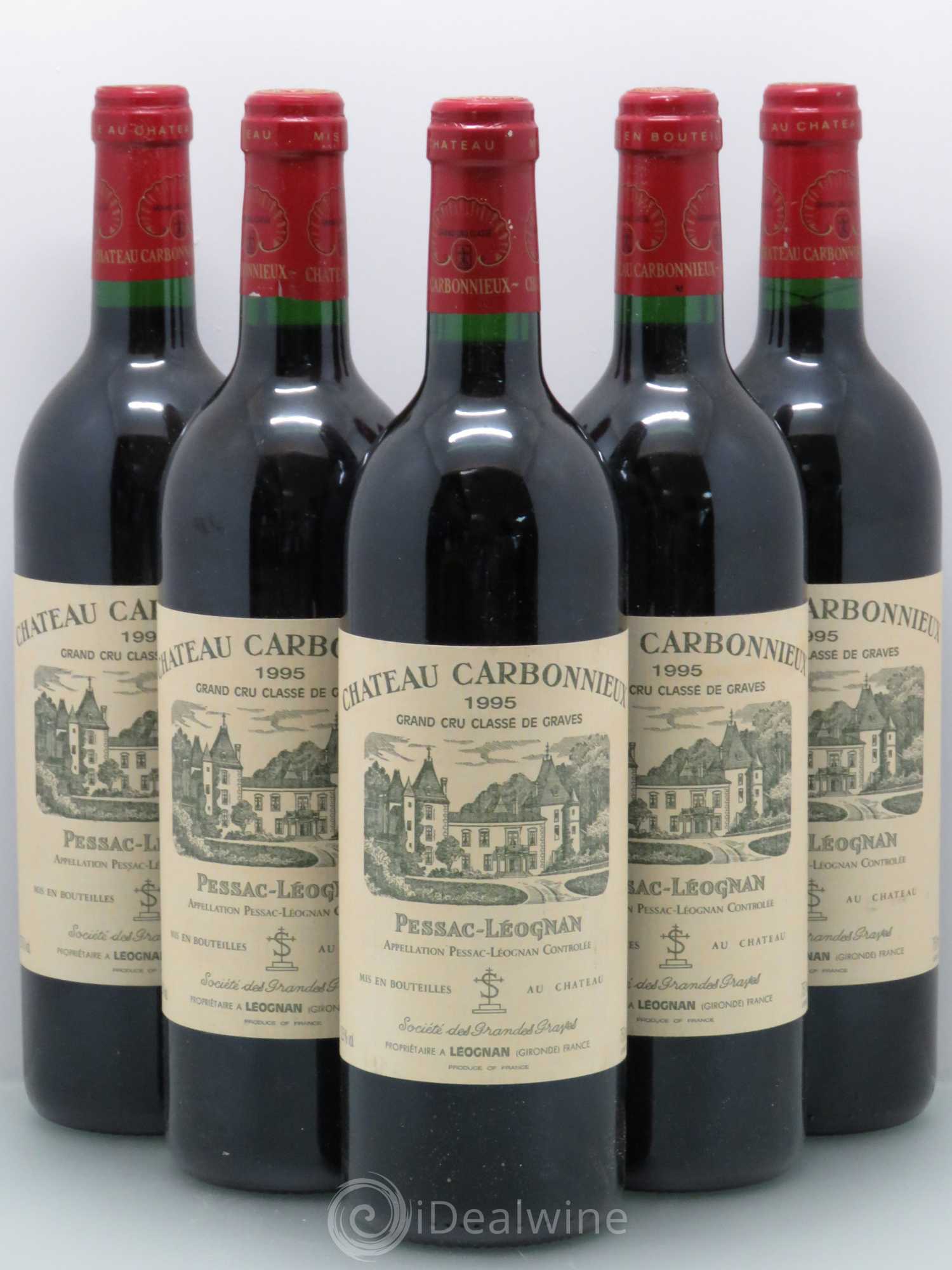 Château Carbonnieux Cru Classé de Graves 1995 - Lot de 5 bouteilles - 0