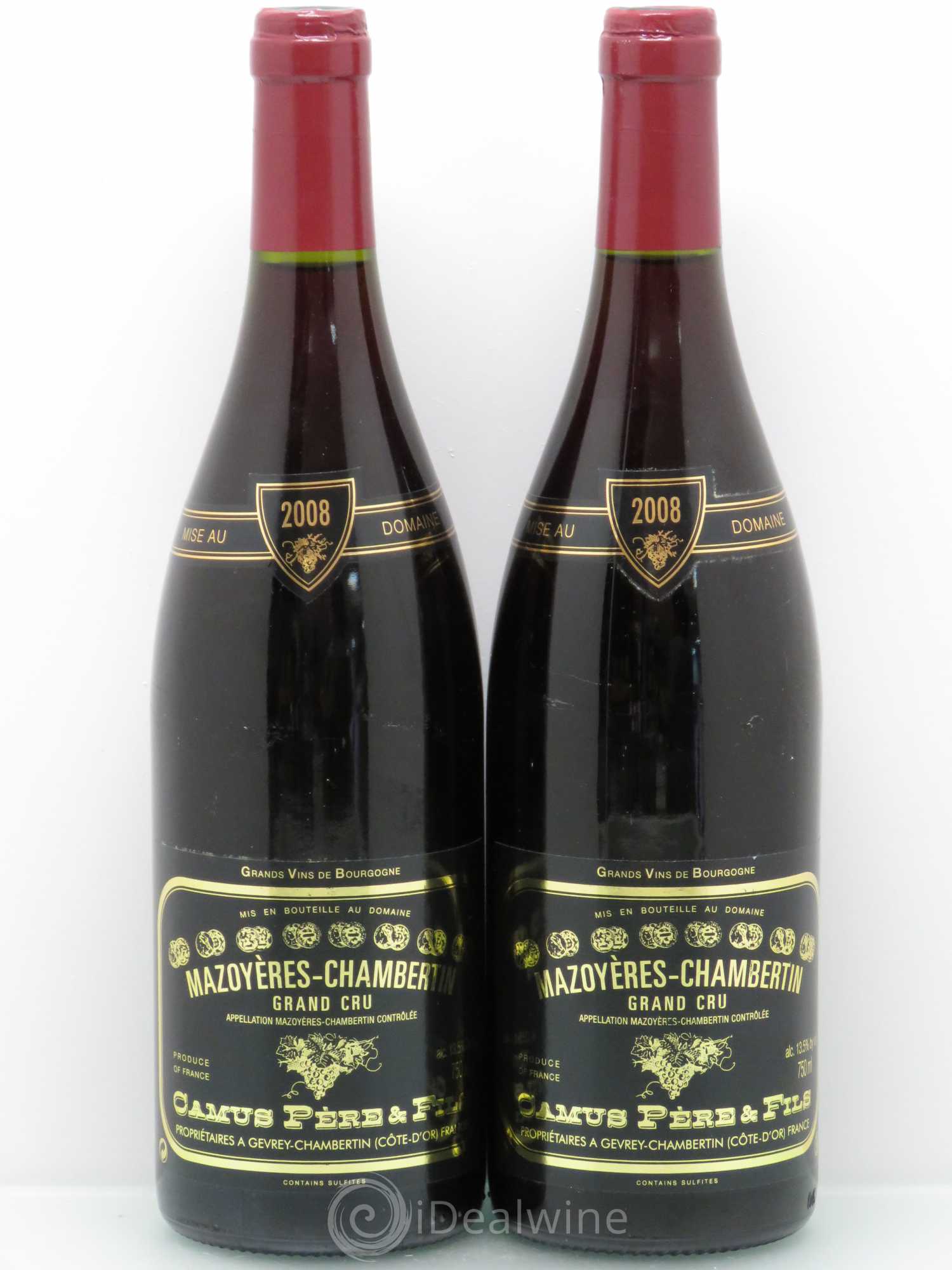 Mazoyères-Chambertin Grand Cru Camus 2008 - Lot de 2 bouteilles - 0