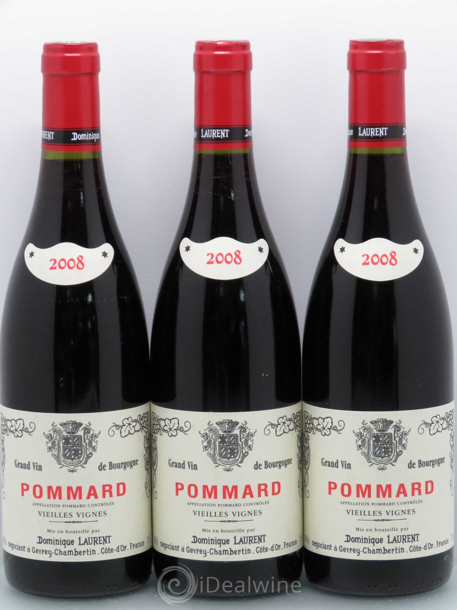 Pommard 1er Cru Vieilles vignes Dominique Laurent 2008 - Lot de 3 bouteilles - 0