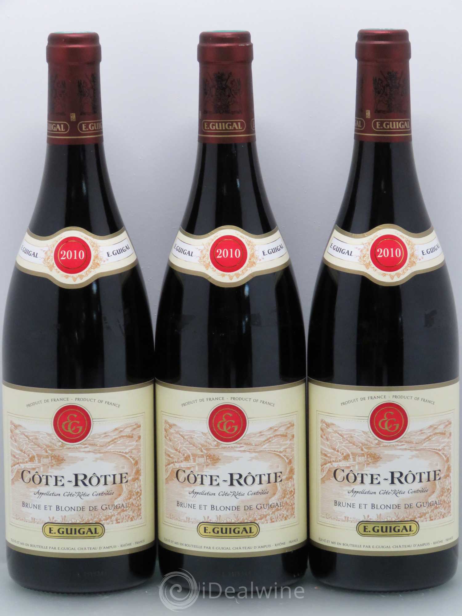 Côte-Rôtie Côtes Brune et Blonde Guigal 2010 - Lot de 3 bouteilles - 0