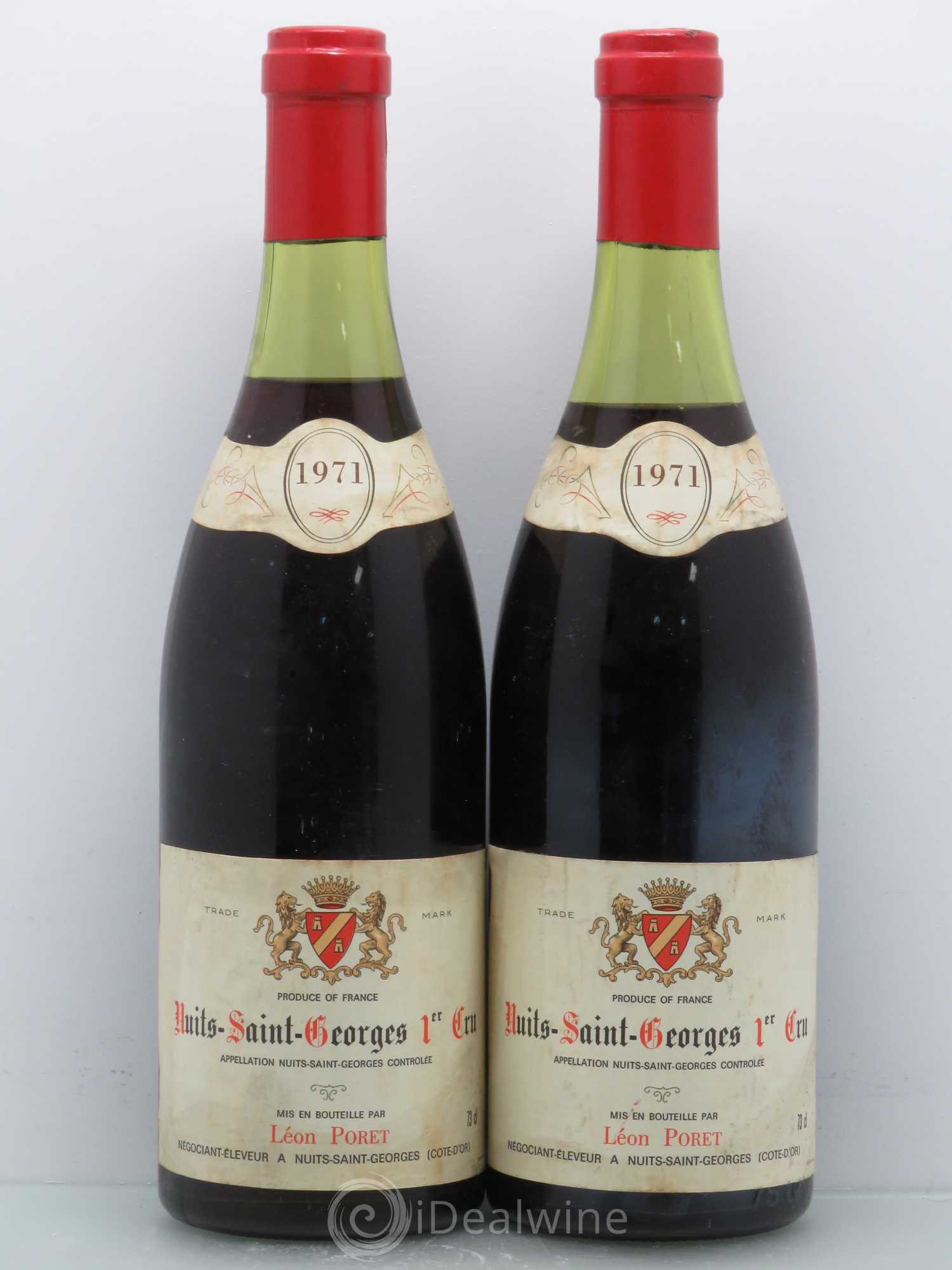 Nuits-Saint-Georges 1er Cru L. Poret 1971 - Lot de 2 bouteilles - 0