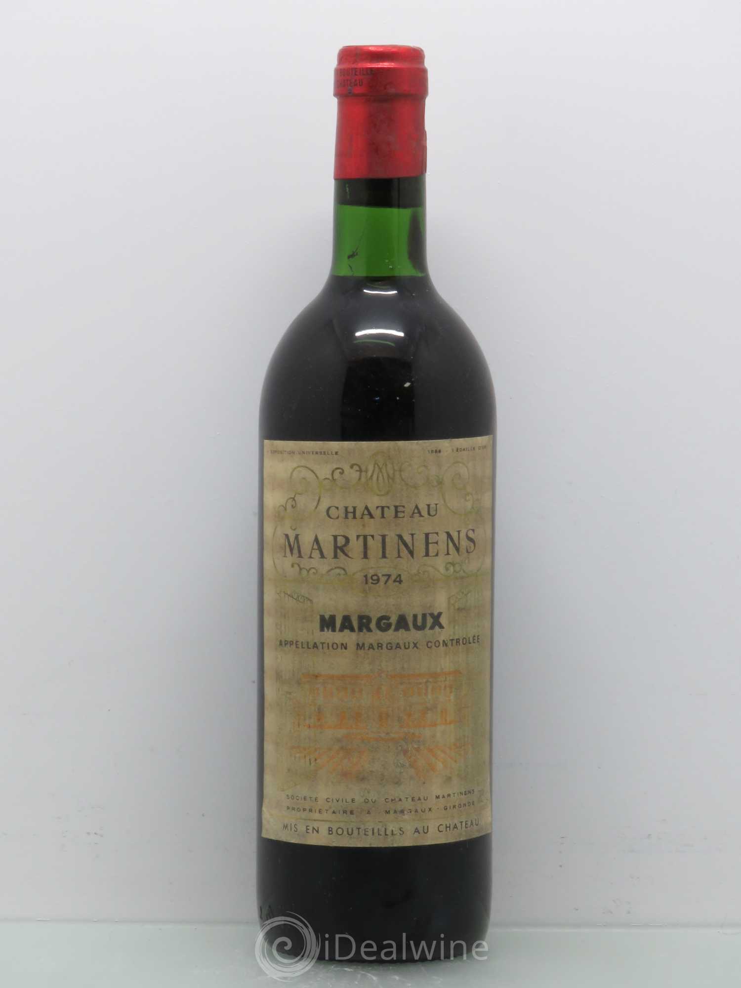 Château Martinens Cru Bourgeois 1974 - Lot de 1 bouteille - 0
