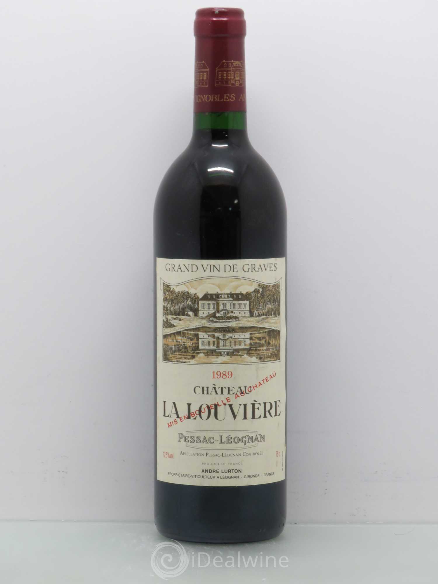 Château la Louvière 1989 - Lot de 1 bouteille - 0
