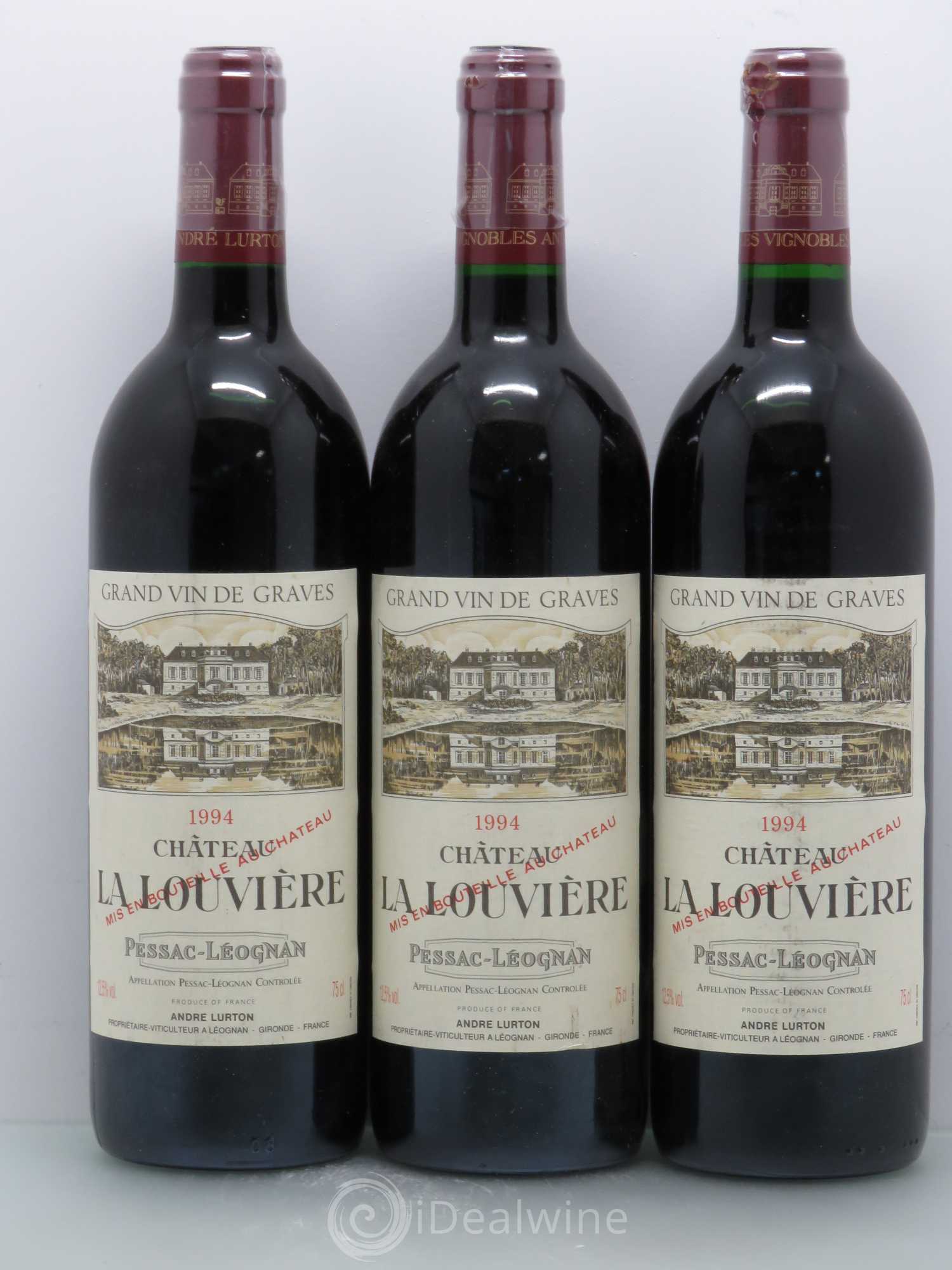 Château la Louvière 1994 - Lot de 3 bouteilles - 0