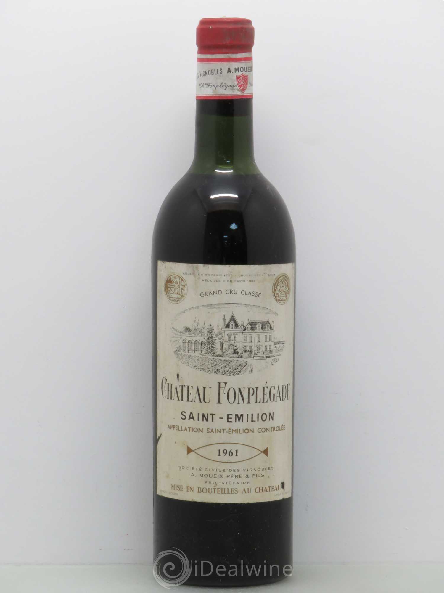 Château Fonplegade Grand Cru Classé 1961 - Lot de 1 bouteille - 0