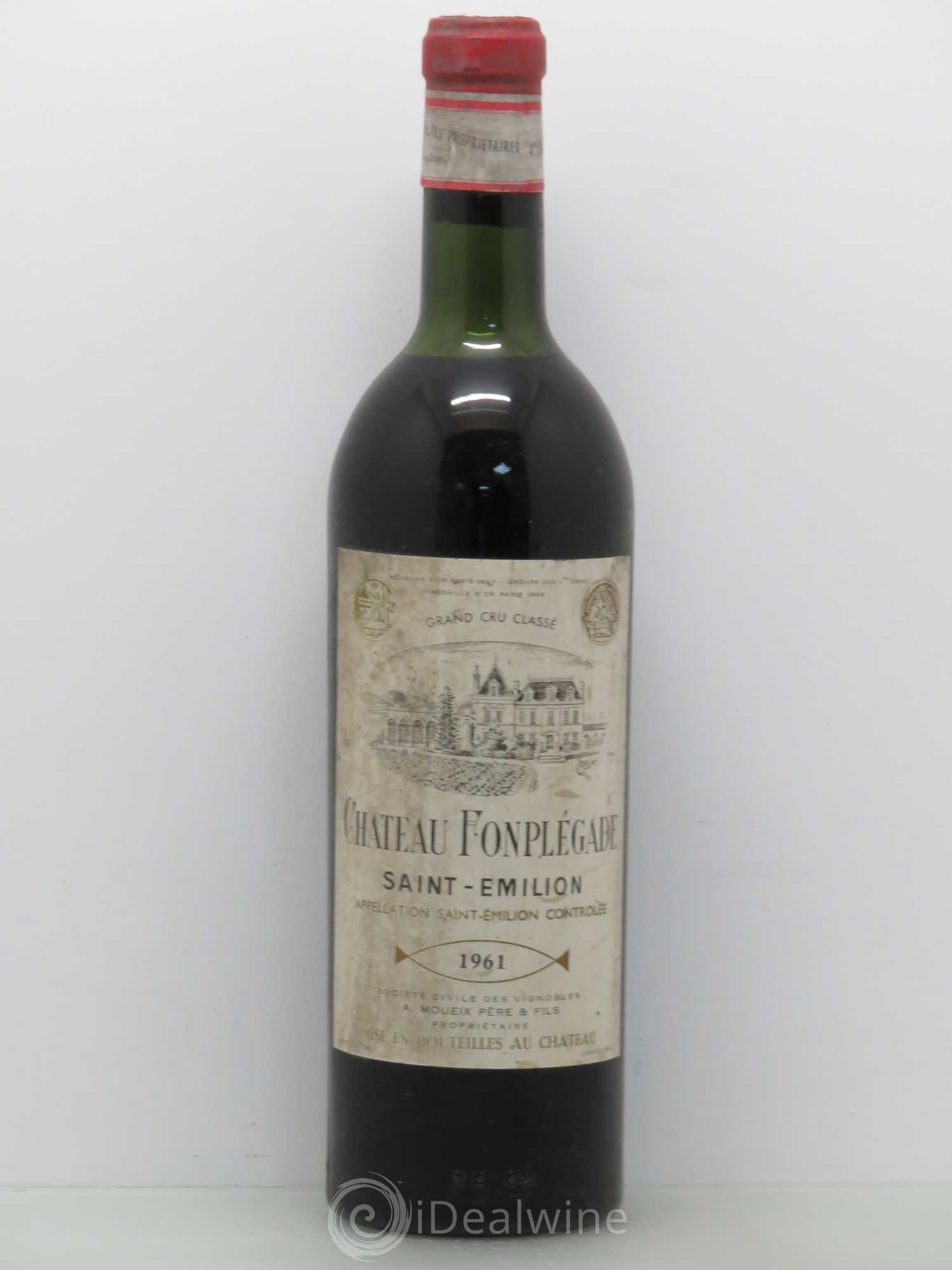 Château Fonplegade Grand Cru Classé 1961 - Lot de 1 bouteille - 0