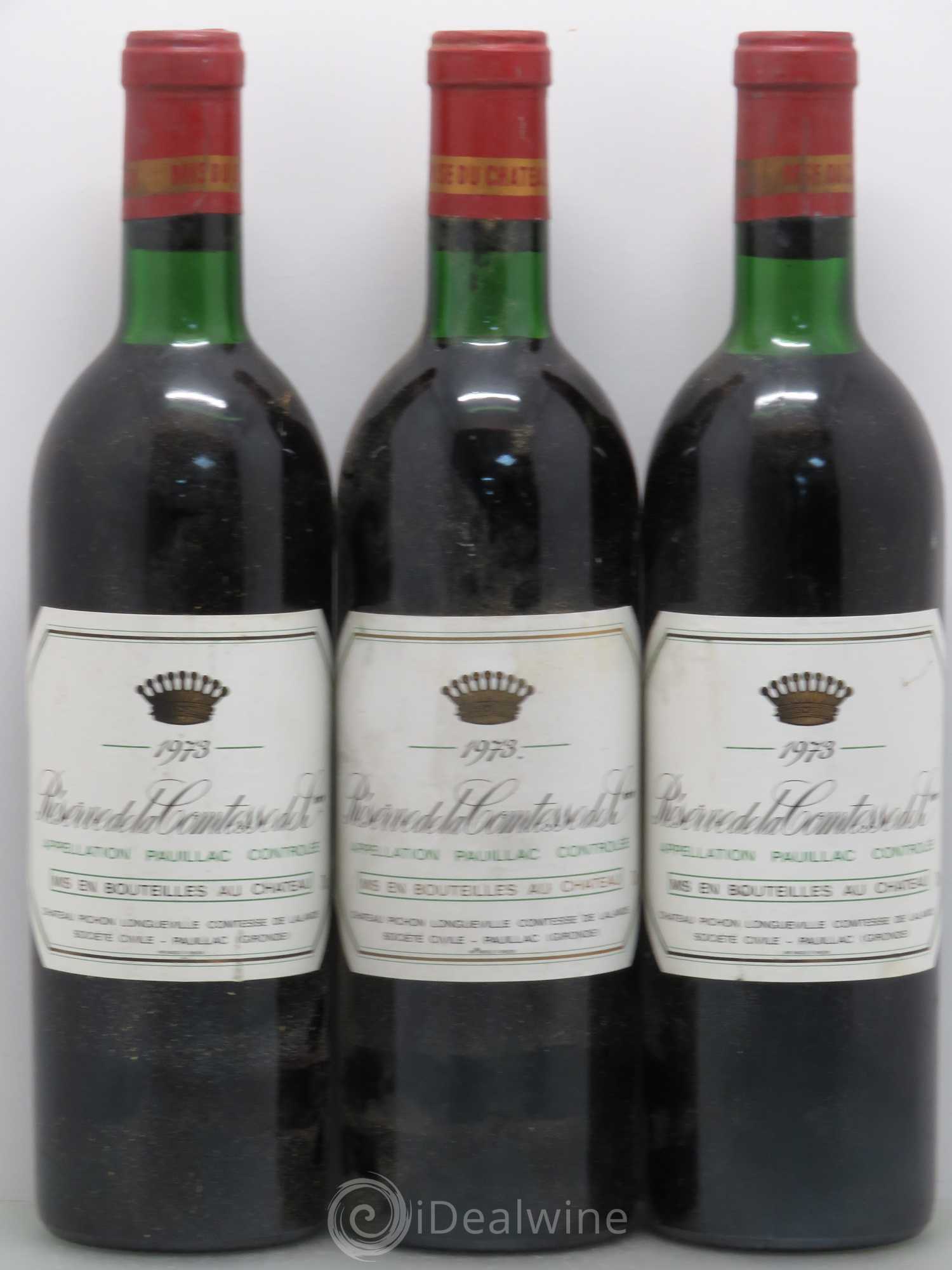 Réserve de la Comtesse Second Vin 1973 - Lot de 3 bouteilles - 0