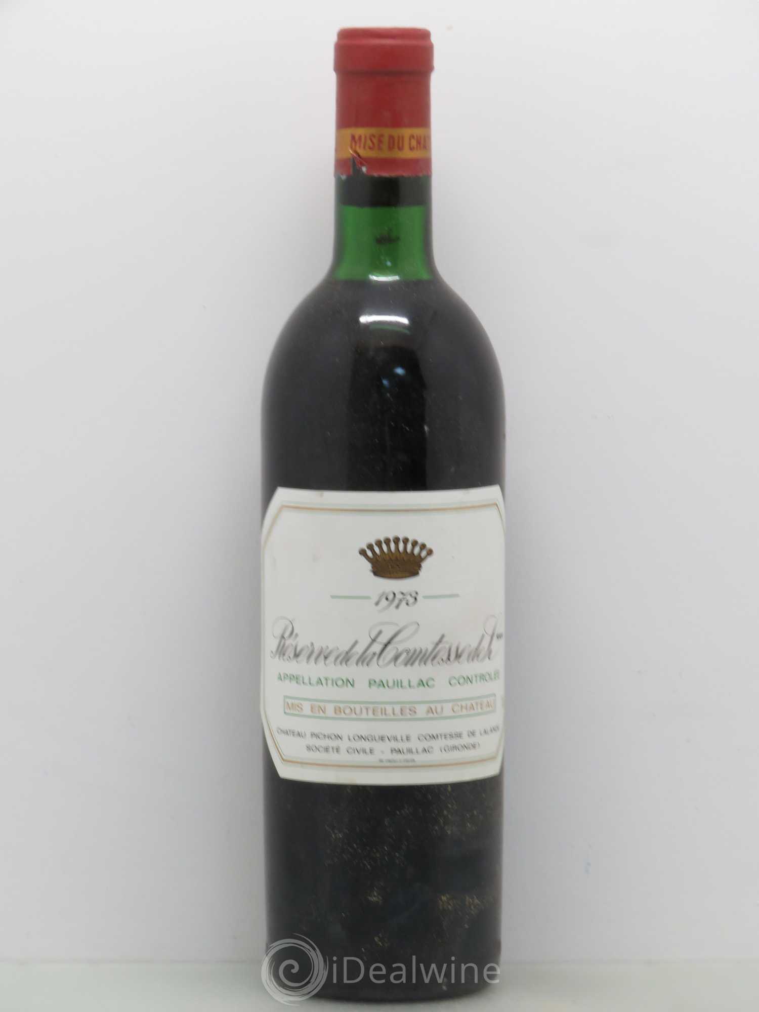 Réserve de la Comtesse Second Vin 1973 - Lot de 1 bouteille - 0