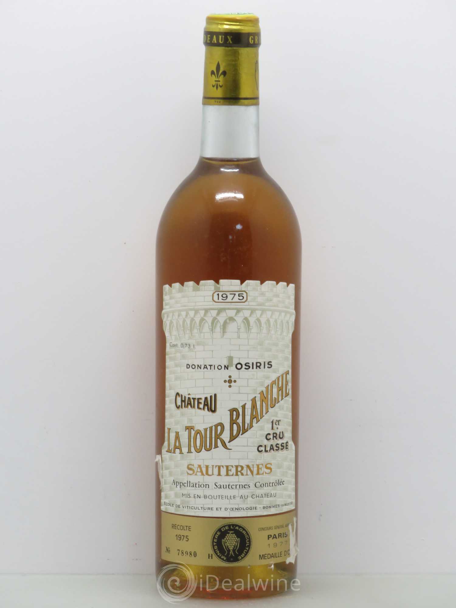 Château la Tour Blanche 1er Grand Cru Classé 1975 - Lotto di 1 bottiglia - 0