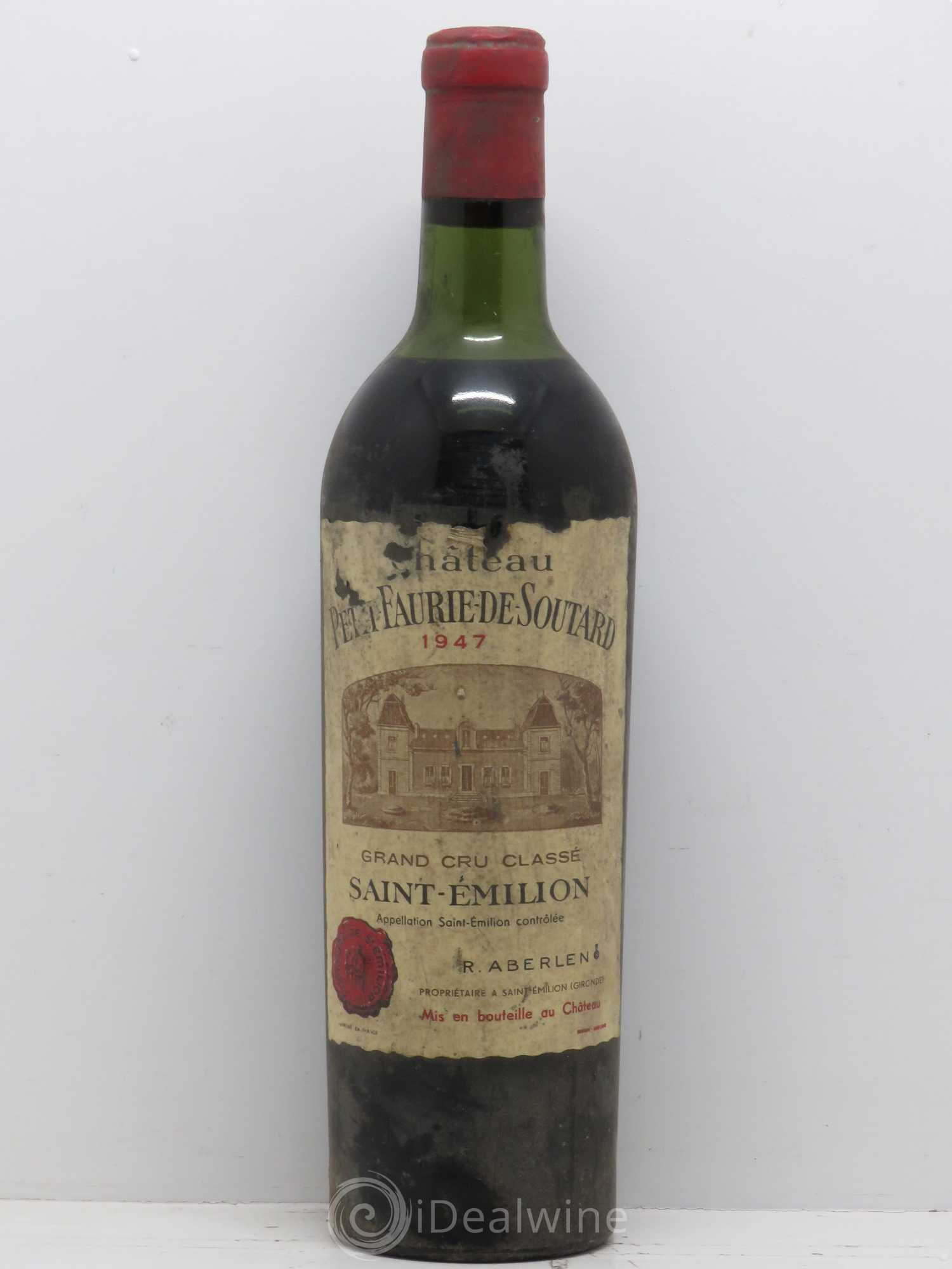 Château Petit Faurie de Soutard Grand Cru Classé 1947 - Lot de 1 bouteille - 0