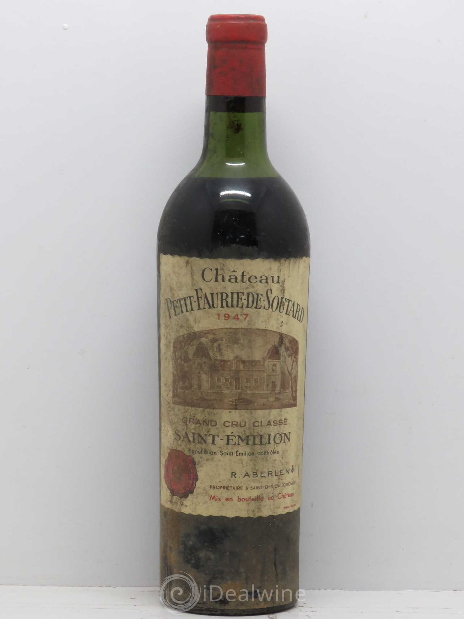 Château Petit Faurie de Soutard Grand Cru Classé 1947 - Lot de 1 bouteille - 0