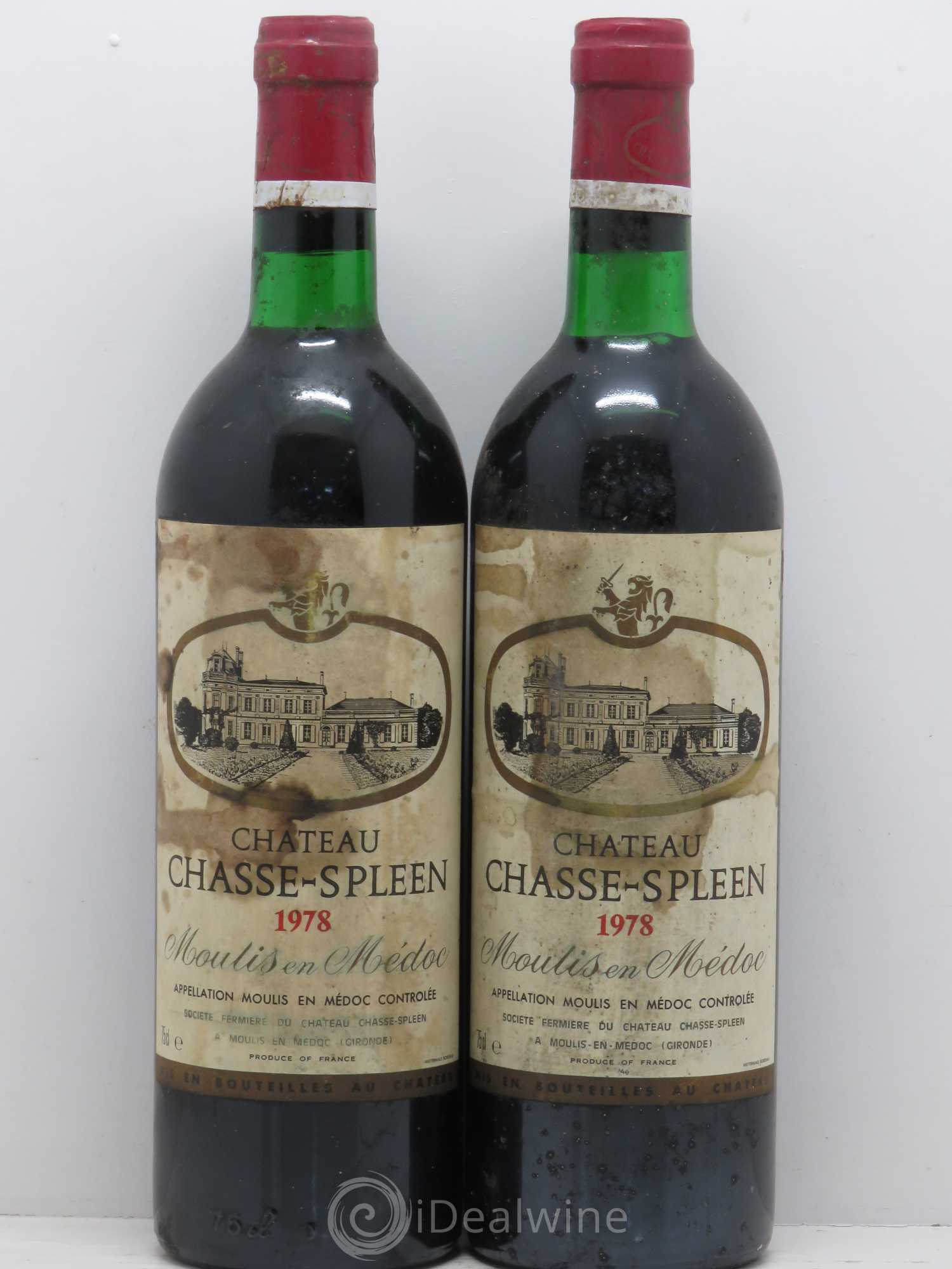 Château Chasse Spleen 1978 - Lot de 2 bouteilles - 0