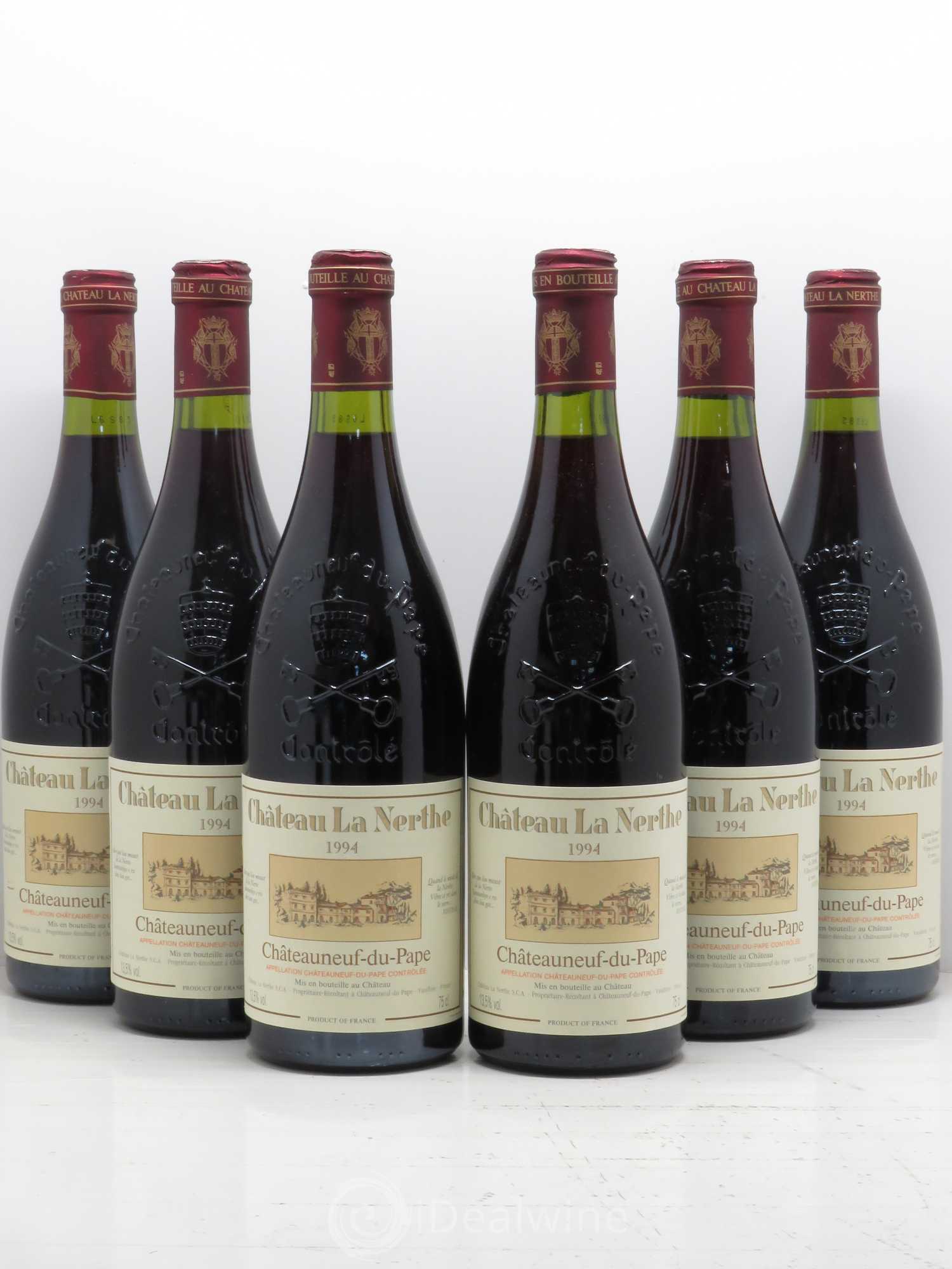 Châteauneuf-du-Pape Château la Nerthe Famille Richard 1994 - Lot de 6 bouteilles - 0