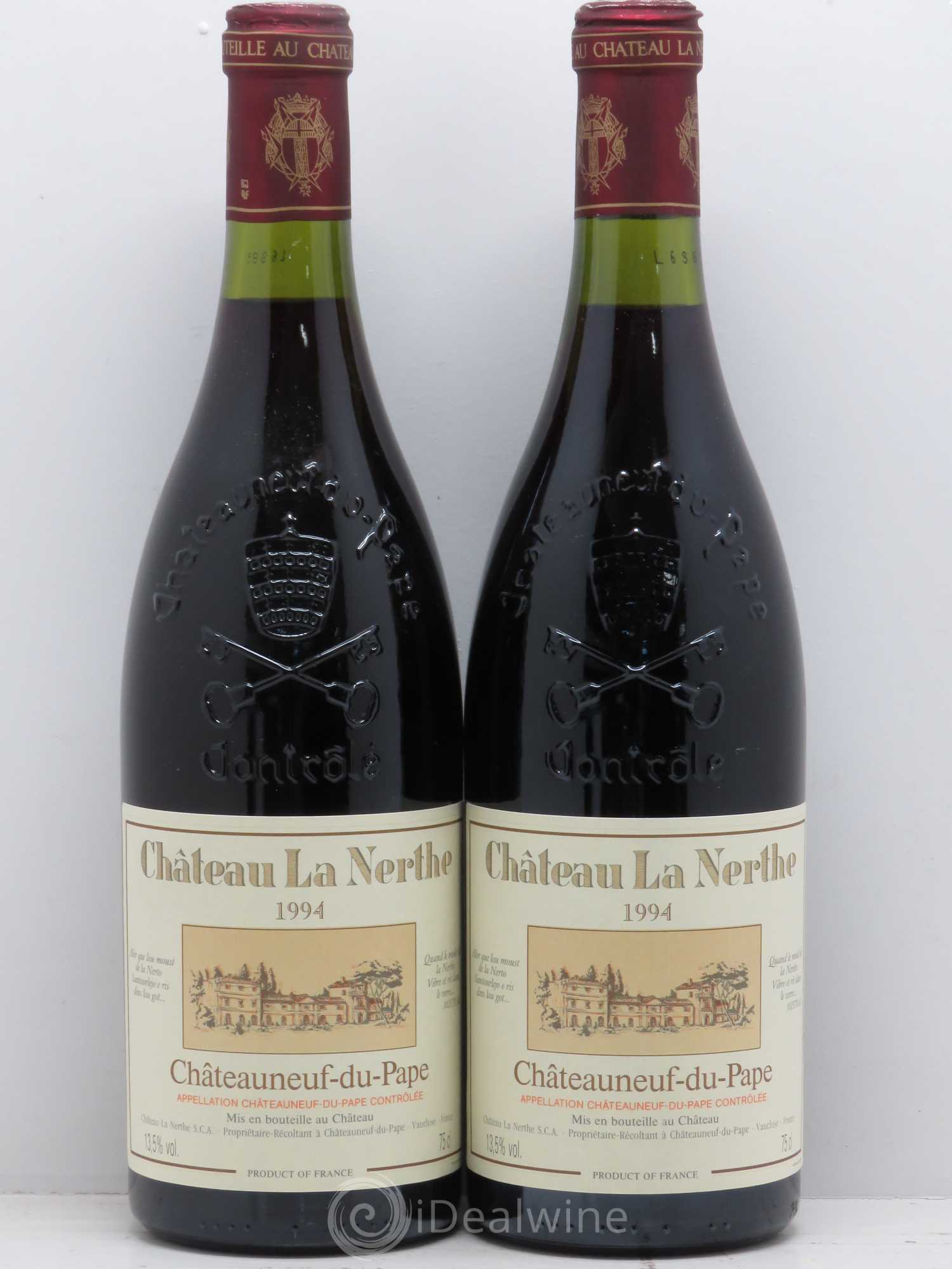 Châteauneuf-du-Pape Château la Nerthe Famille Richard 1994 - Lot de 2 bouteilles - 0