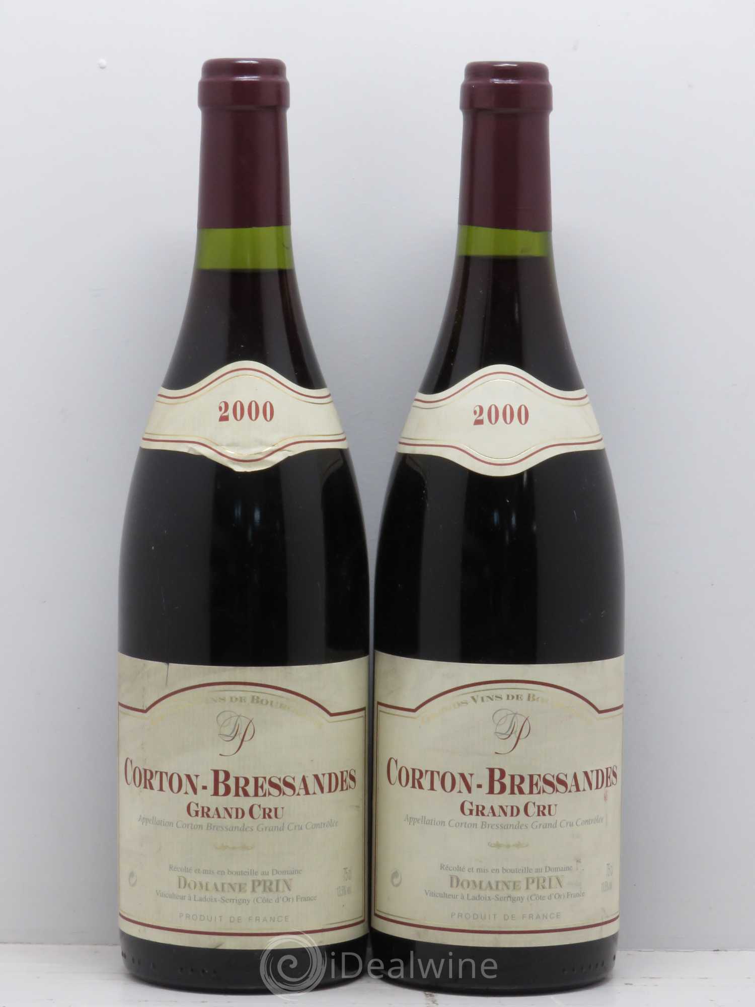 Corton Grand Cru Bressandes Domaine Prin 2000 - Lot de 2 bouteilles - 0