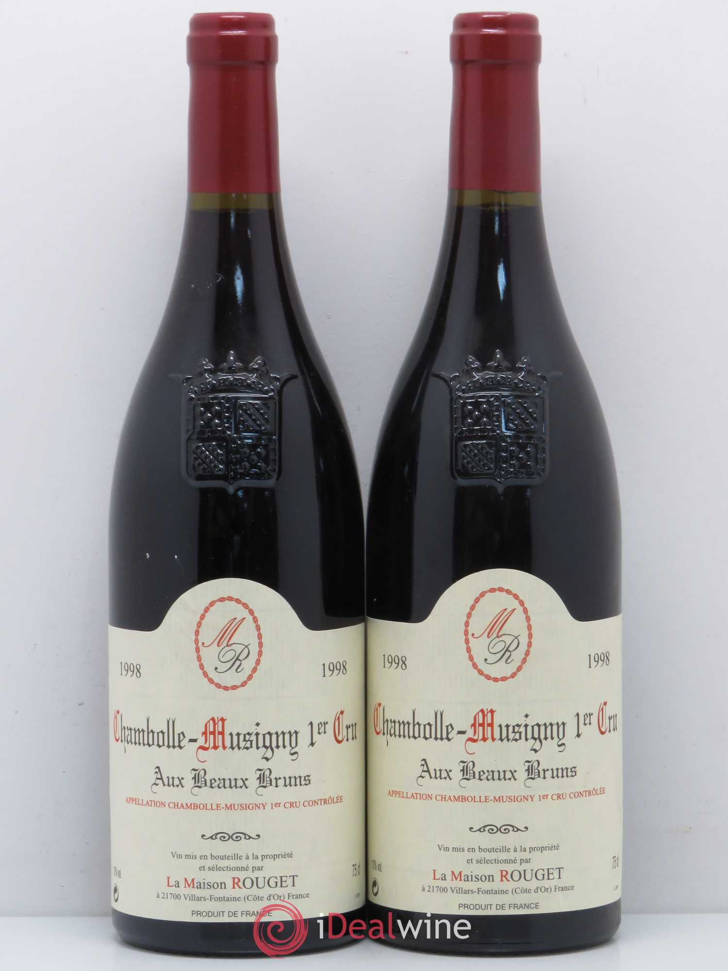 Chambolle-Musigny 1er Cru Aux Beaux Bruns Maison Rouget 1998 - Lot de 2 bouteilles - 0
