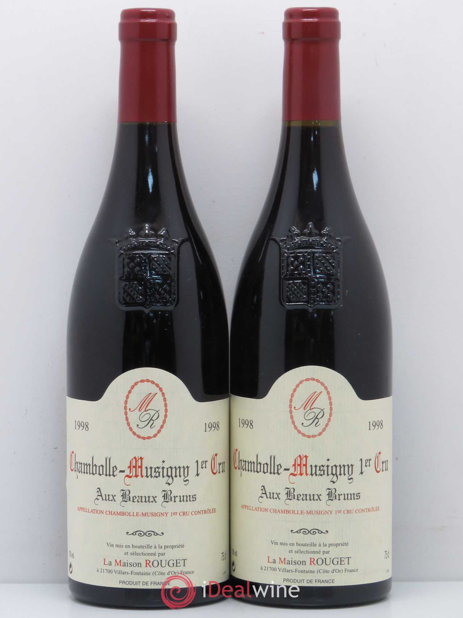 Chambolle-Musigny 1er Cru Aux Beaux Bruns Maison Rouget 1998 - Lot de 2 bouteilles - 0