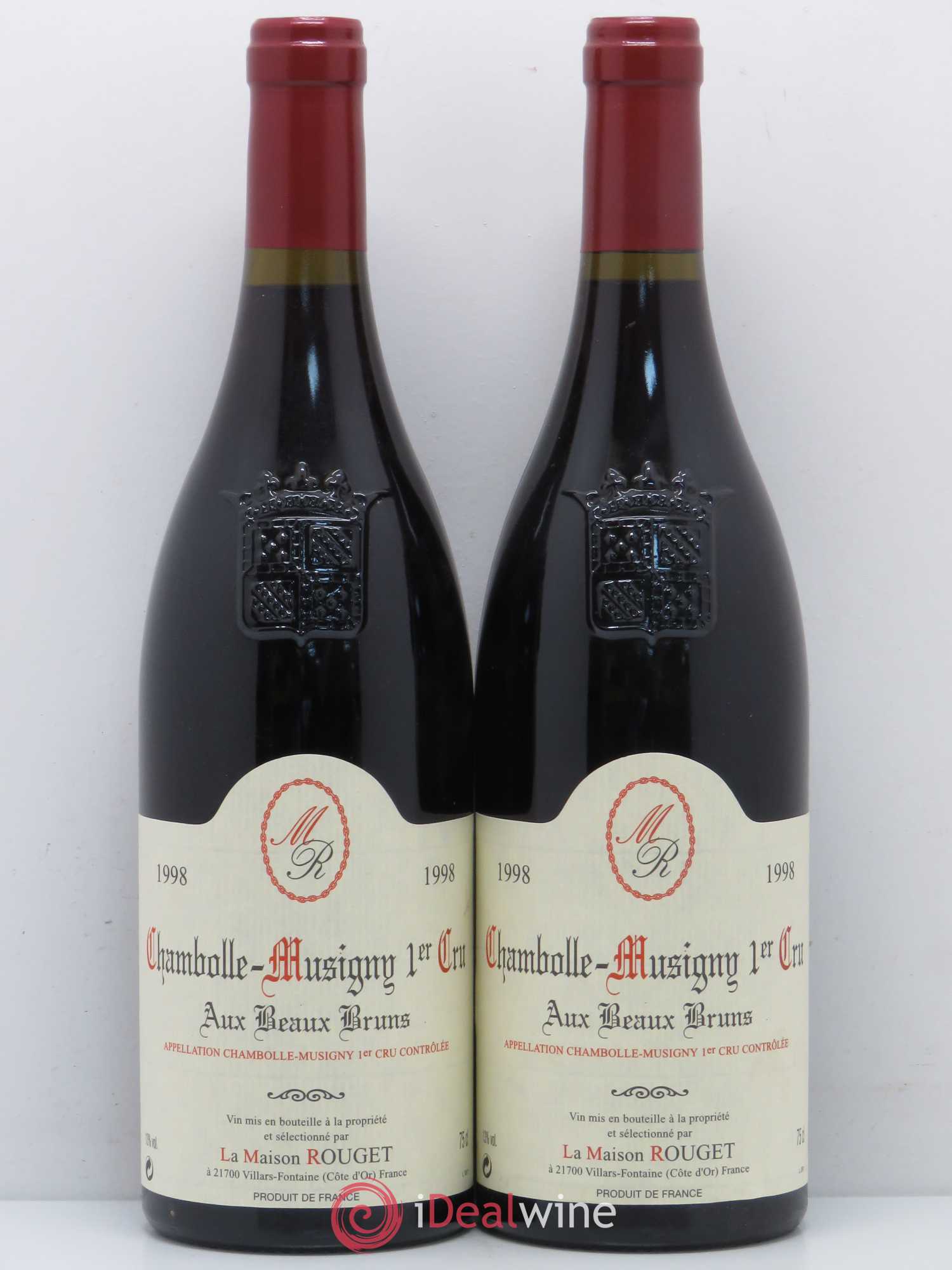 Chambolle-Musigny 1er Cru Aux Beaux Bruns Maison Rouget 1998 - Lot de 2 bouteilles - 0