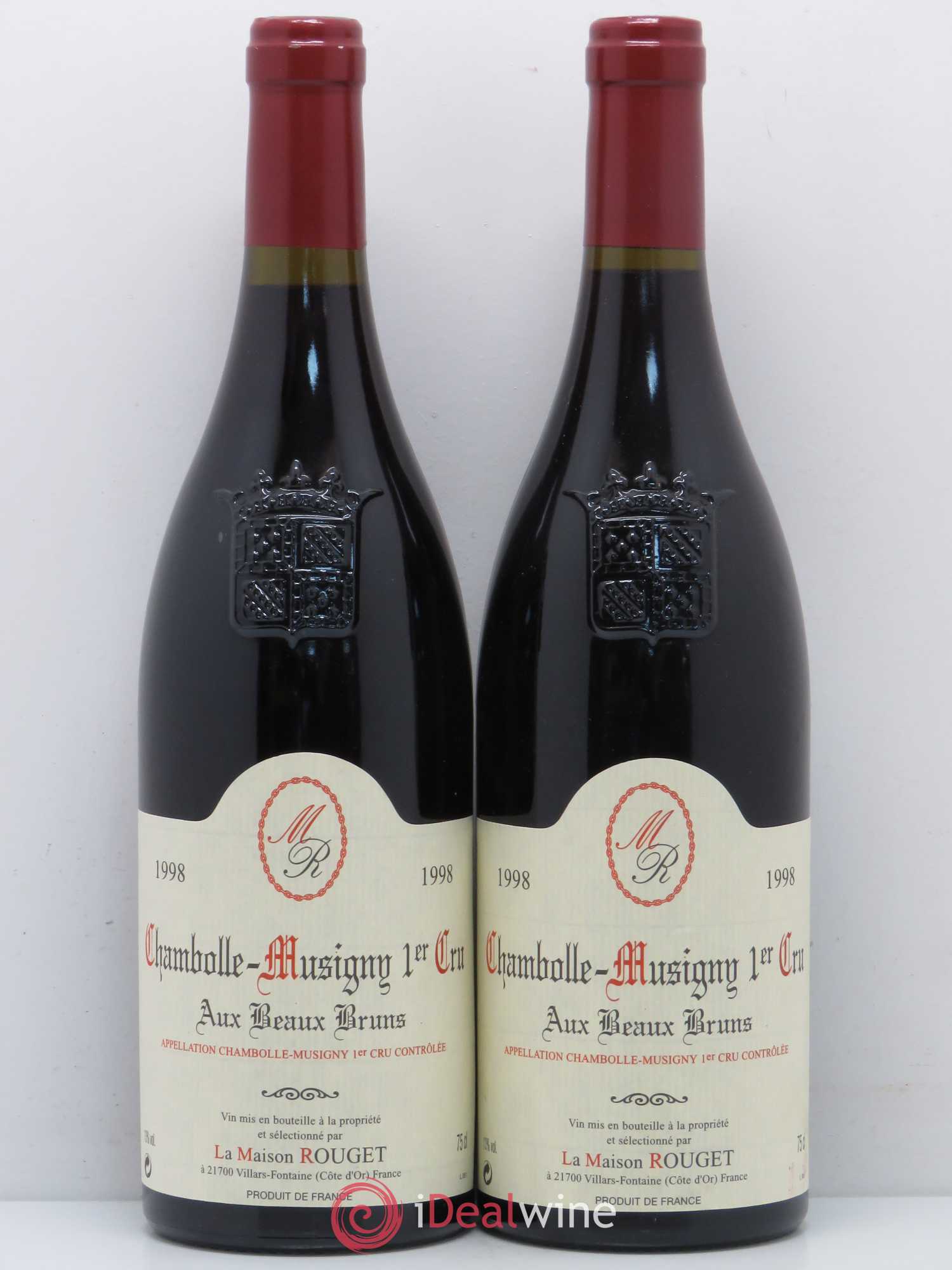 Chambolle-Musigny 1er Cru Aux Beaux Bruns Maison Rouget 1998 - Lot de 2 bouteilles - 0