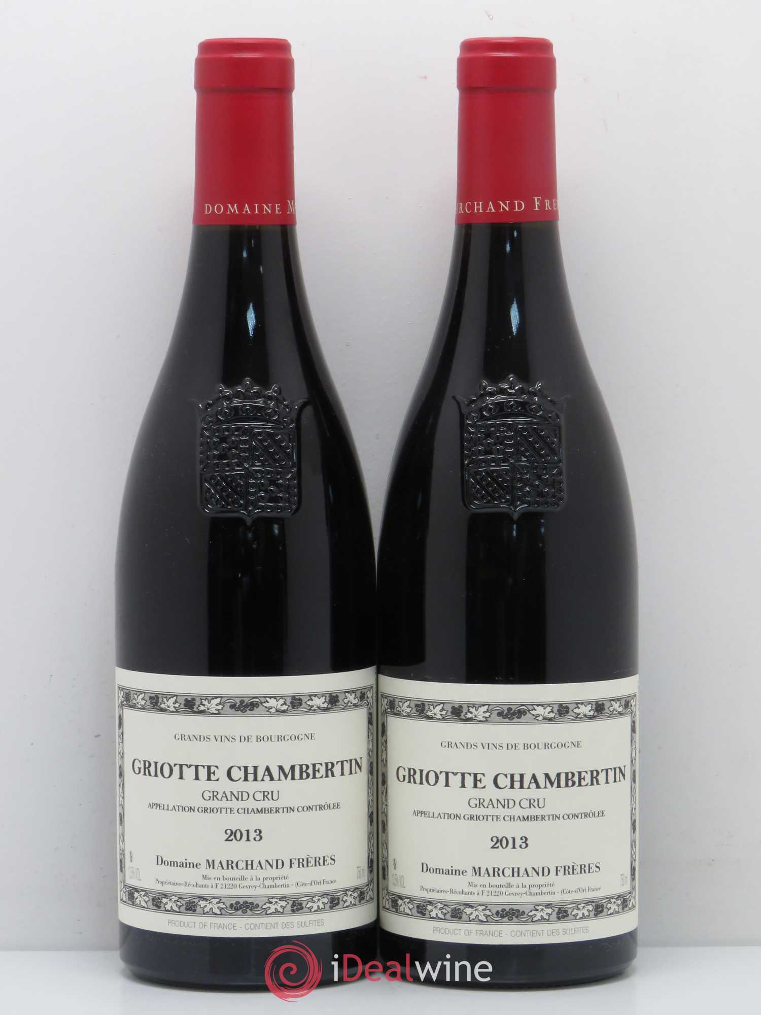 Griotte-Chambertin Grand Cru Domaine Marchand Freres 2013 - Lot de 2 bouteilles - 0
