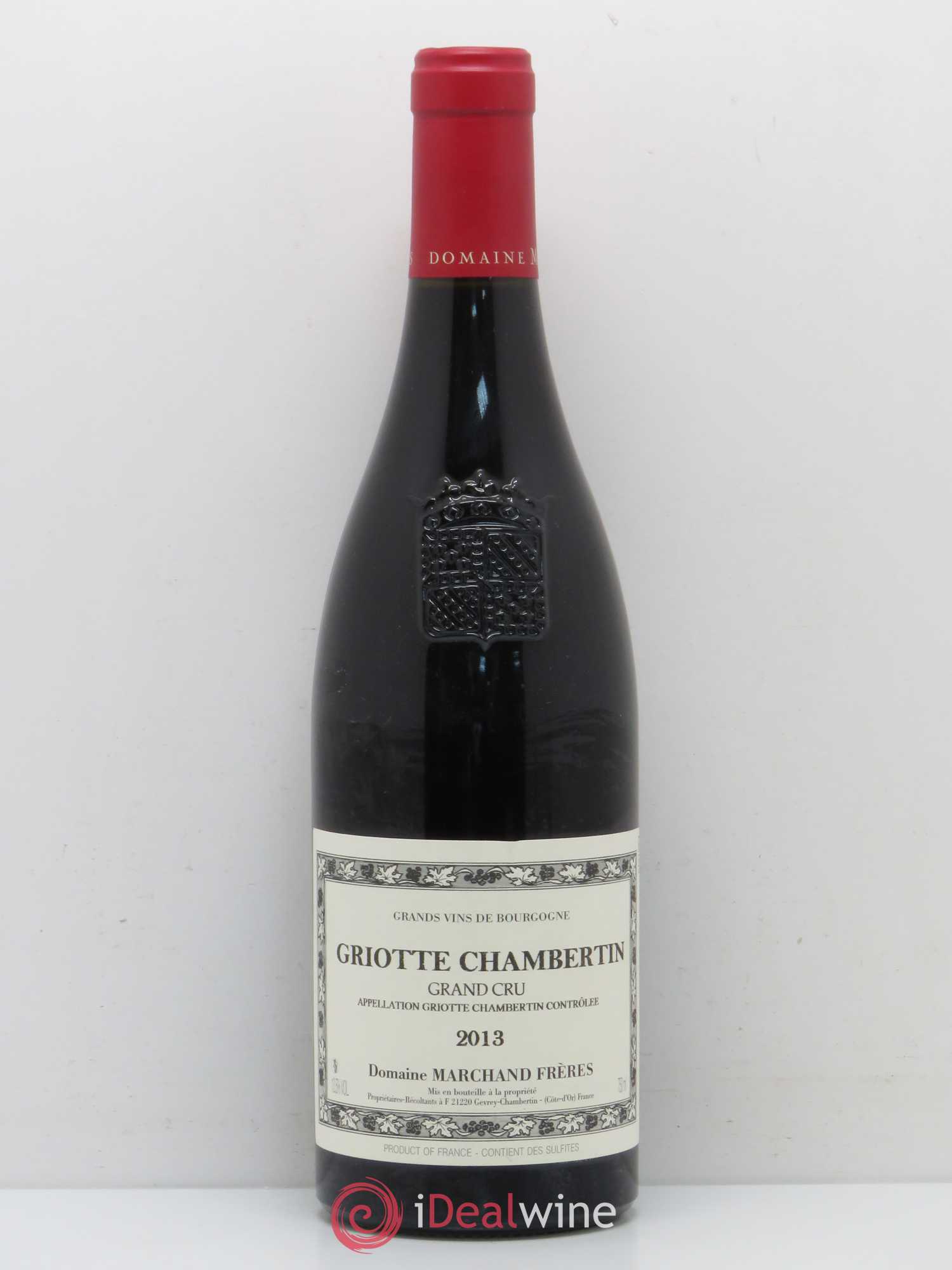 Griotte-Chambertin Grand Cru Domaine Marchand Freres 2013 - Lot de 1 bouteille - 0