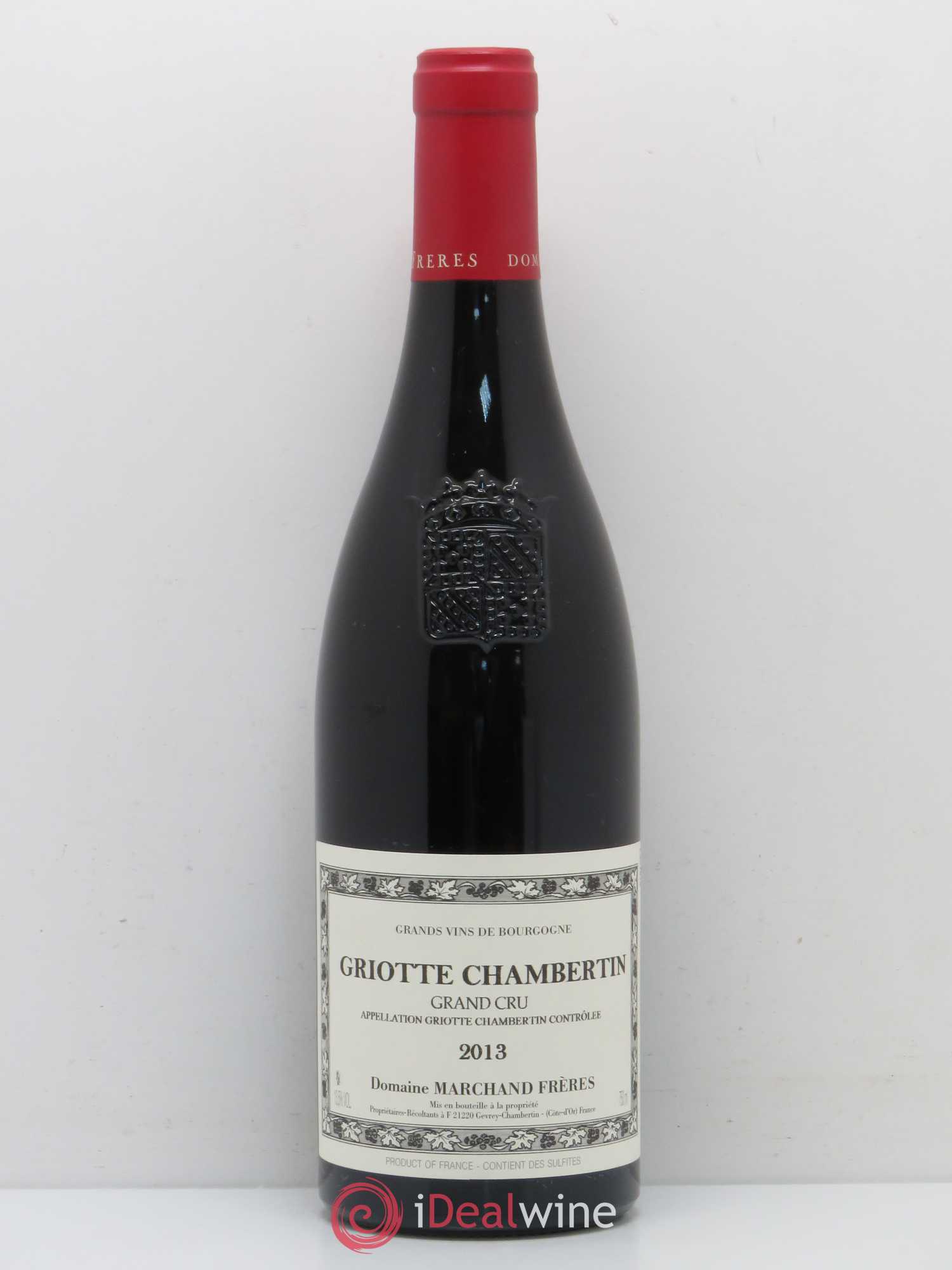 Griotte-Chambertin Grand Cru Domaine Marchand Freres 2013 - Lot de 1 bouteille - 0