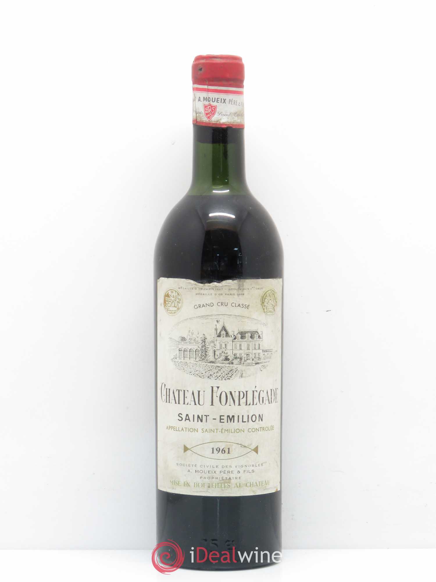 Château Fonplegade Grand Cru Classé 1961 - Lot de 1 bouteille - 0