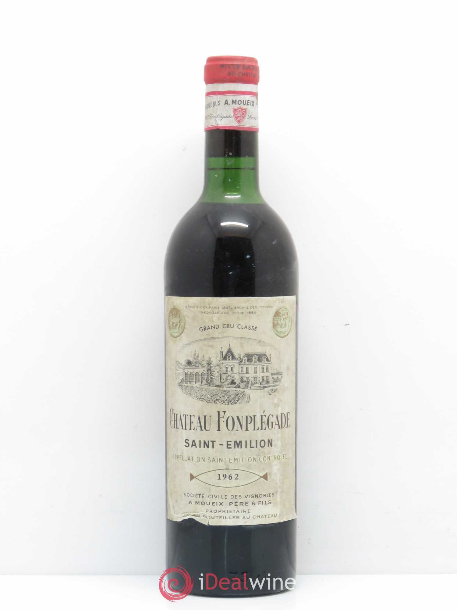 Château Fonplegade Grand Cru Classé 1962 - Lot de 1 bouteille - 0