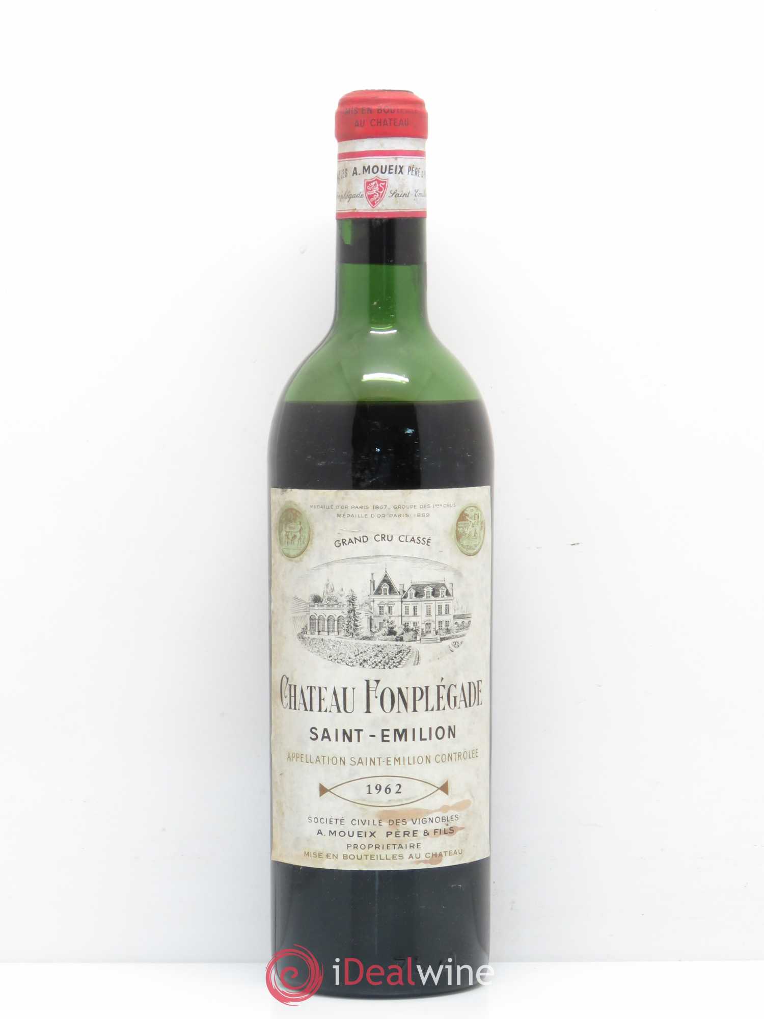 Château Fonplegade Grand Cru Classé 1962 - Lot de 1 bouteille - 0