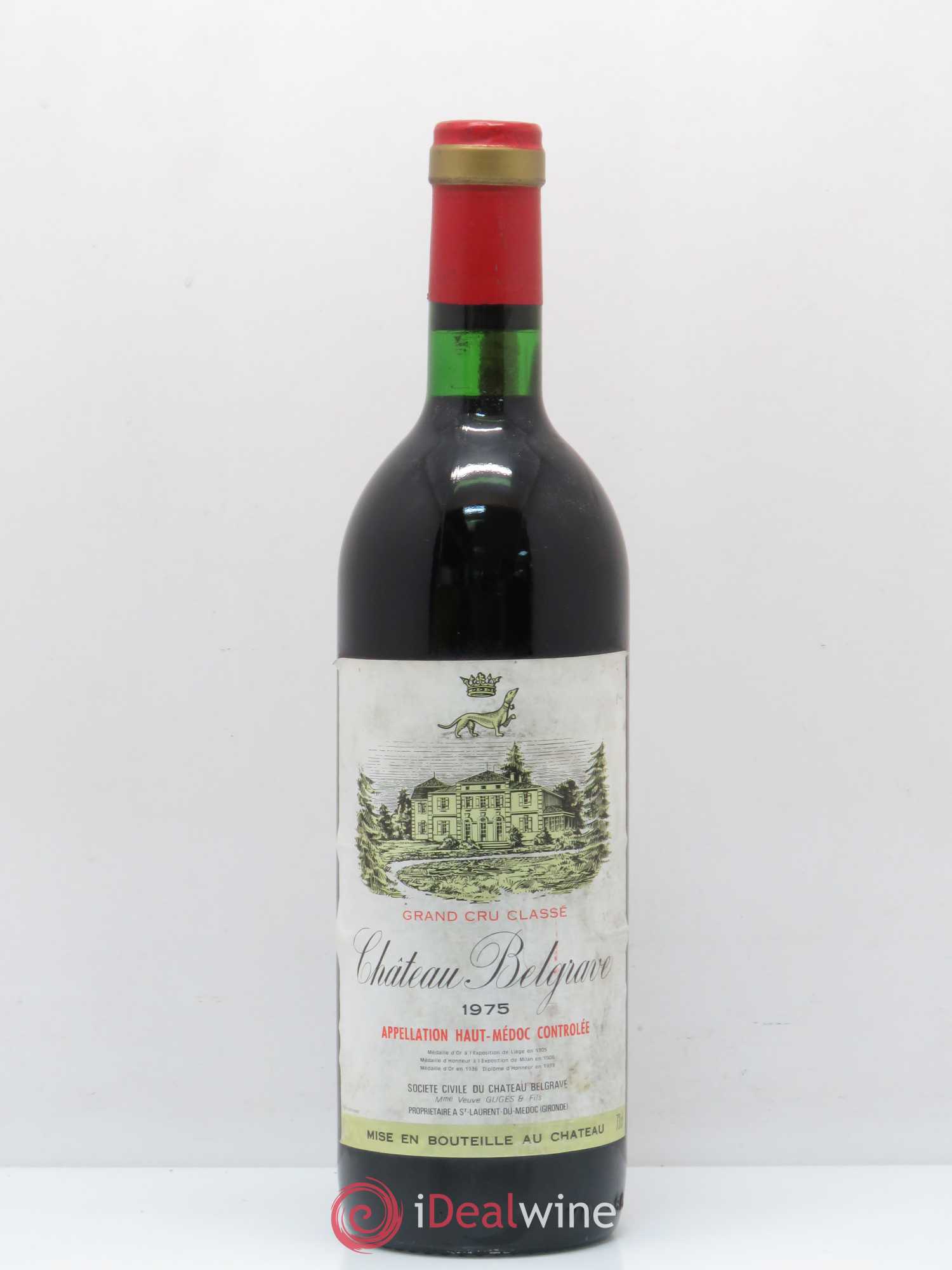Château Belgrave 5ème Grand Cru Classé 1975 - Lot de 1 bouteille - 0