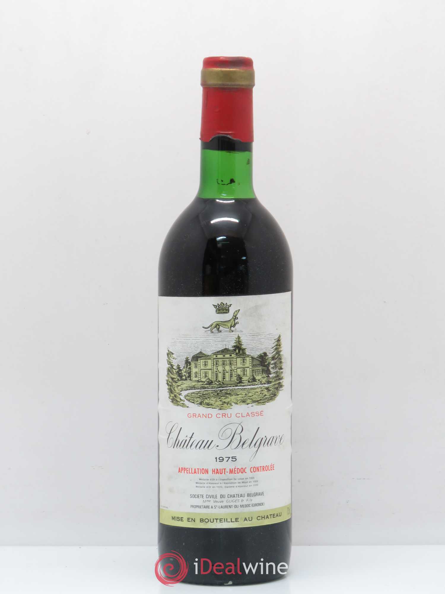 Château Belgrave 5ème Grand Cru Classé 1975 - Lot de 1 bouteille - 0