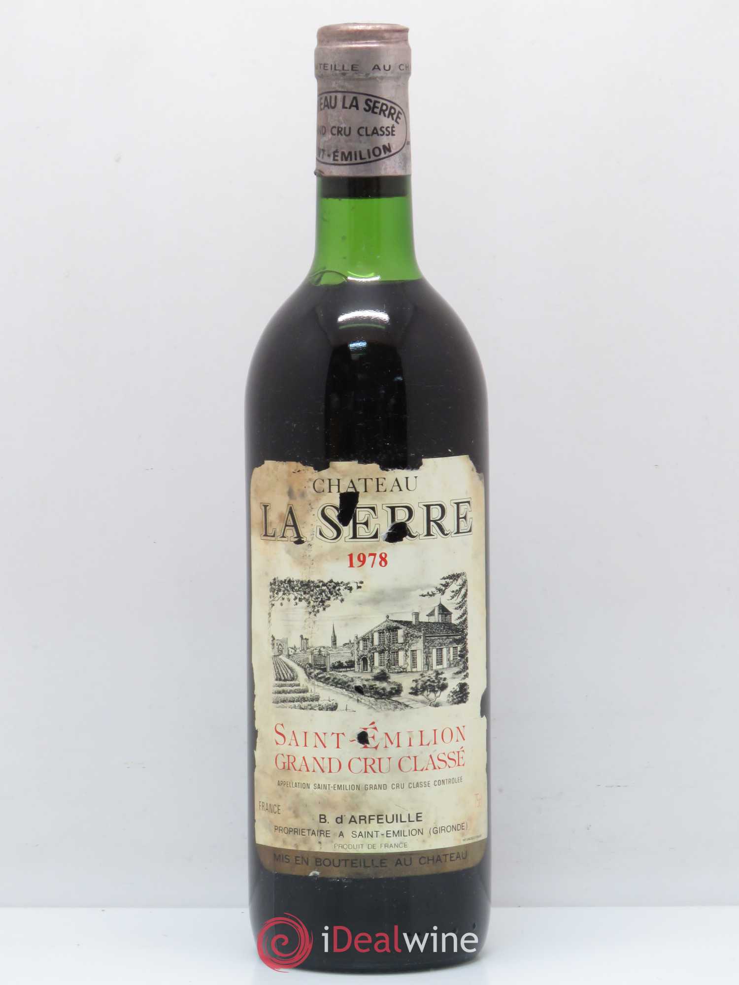 Château la Serre Grand Cru Classé 1978 - Lot de 1 bouteille - 0