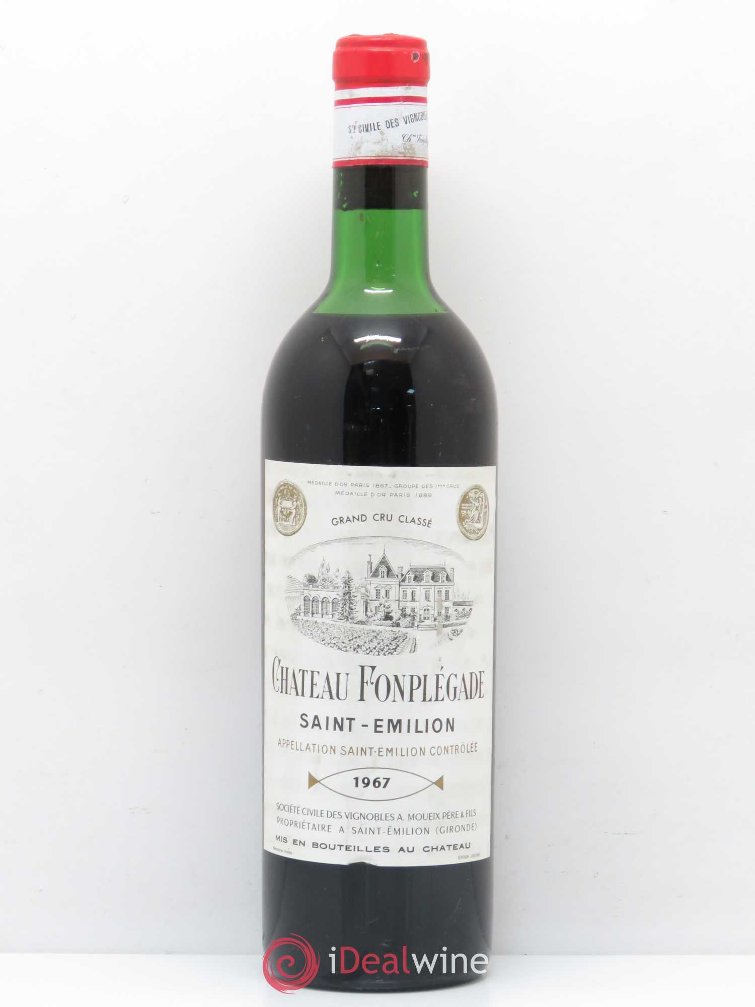 Château Fonplegade Grand Cru Classé 1967 - Lot de 1 bouteille - 0