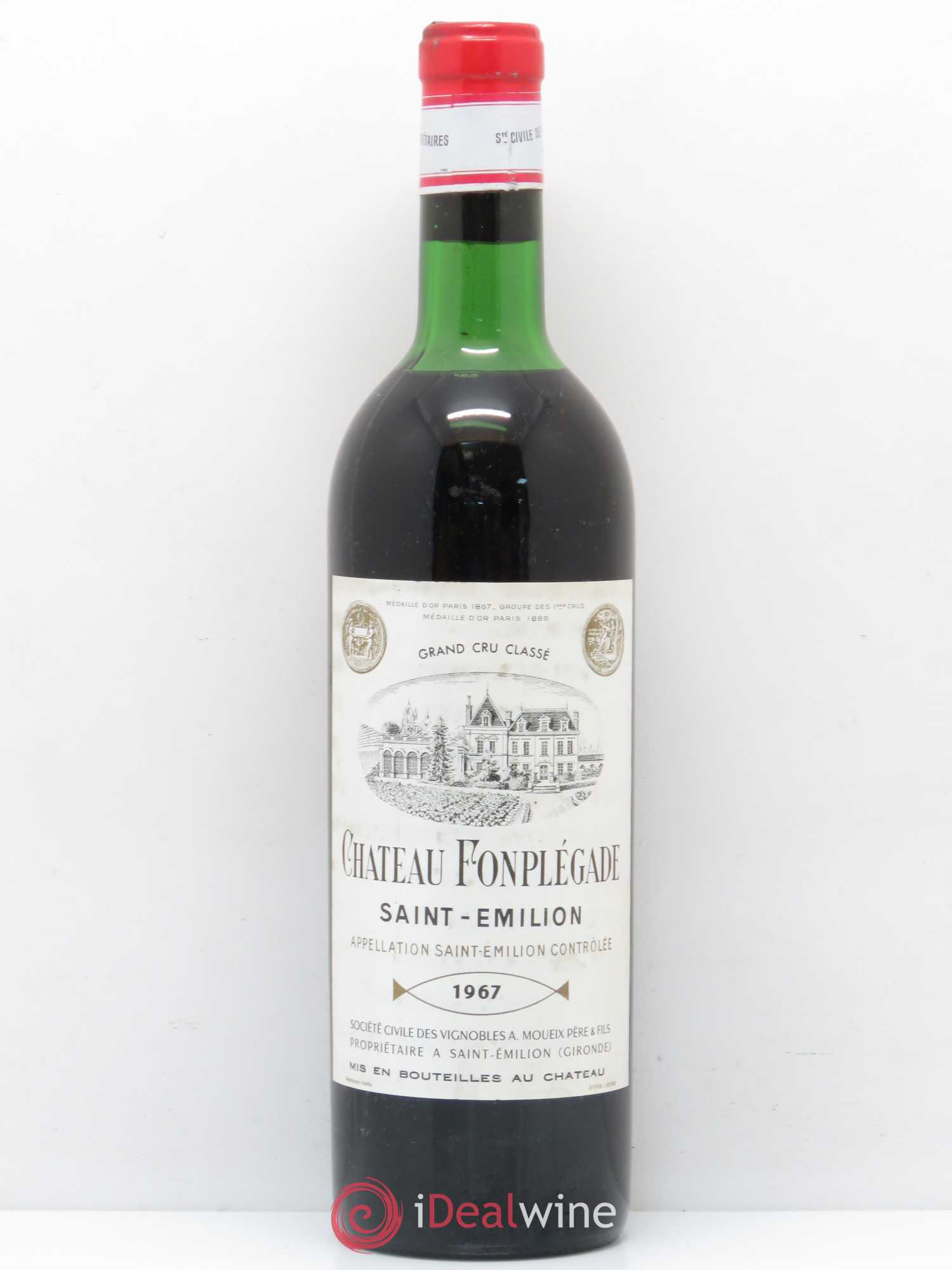 Château Fonplegade Grand Cru Classé 1967 - Lot de 1 bouteille - 0