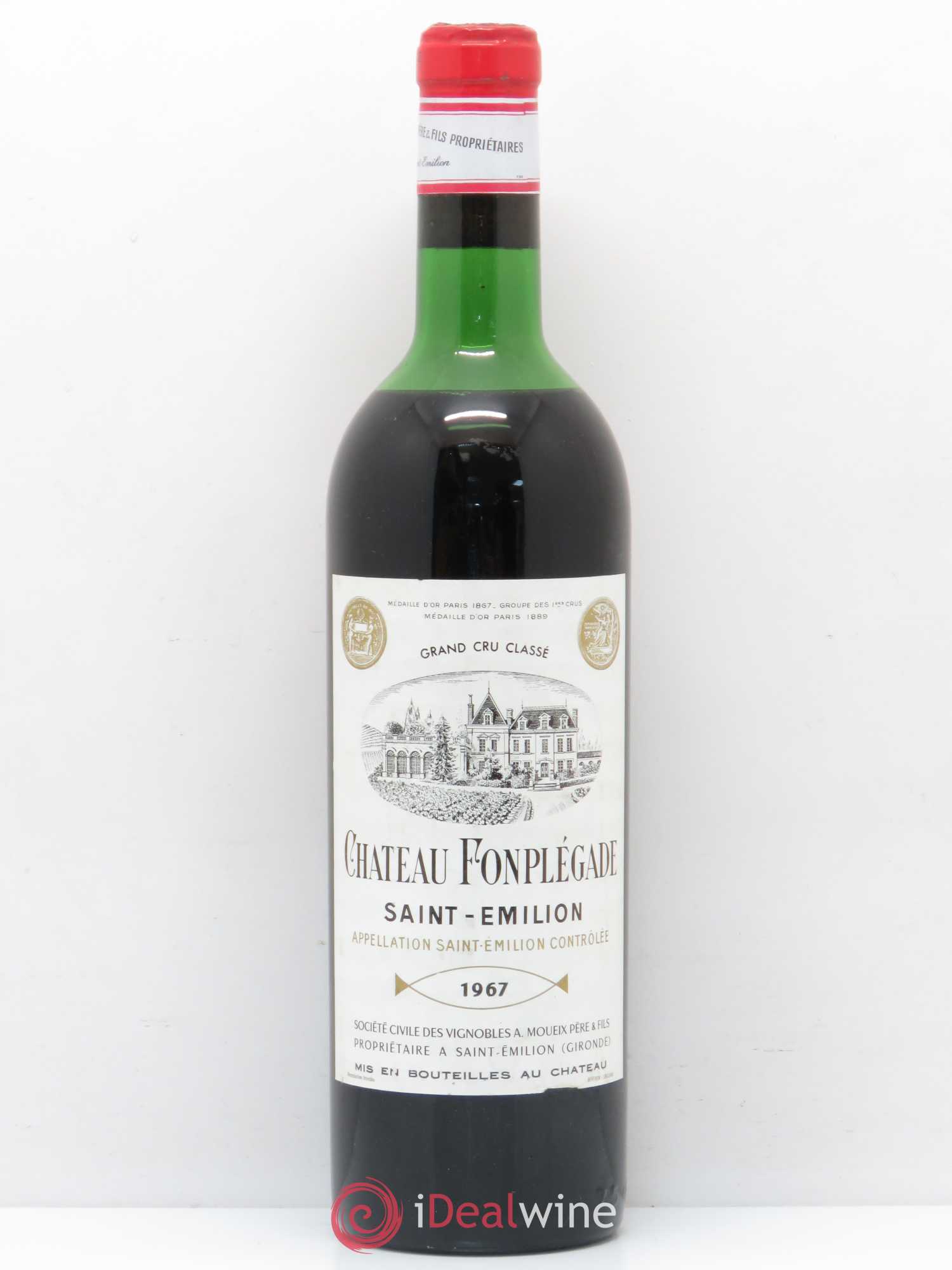 Château Fonplegade Grand Cru Classé 1967 - Lot de 1 bouteille - 0