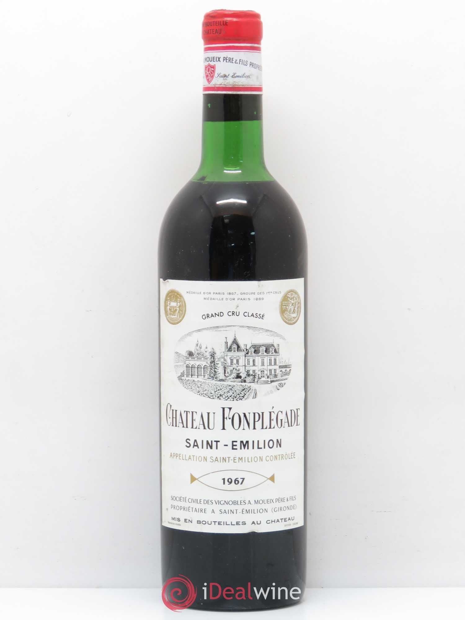 Château Fonplegade Grand Cru Classé 1967 - Lot de 1 bouteille - 0