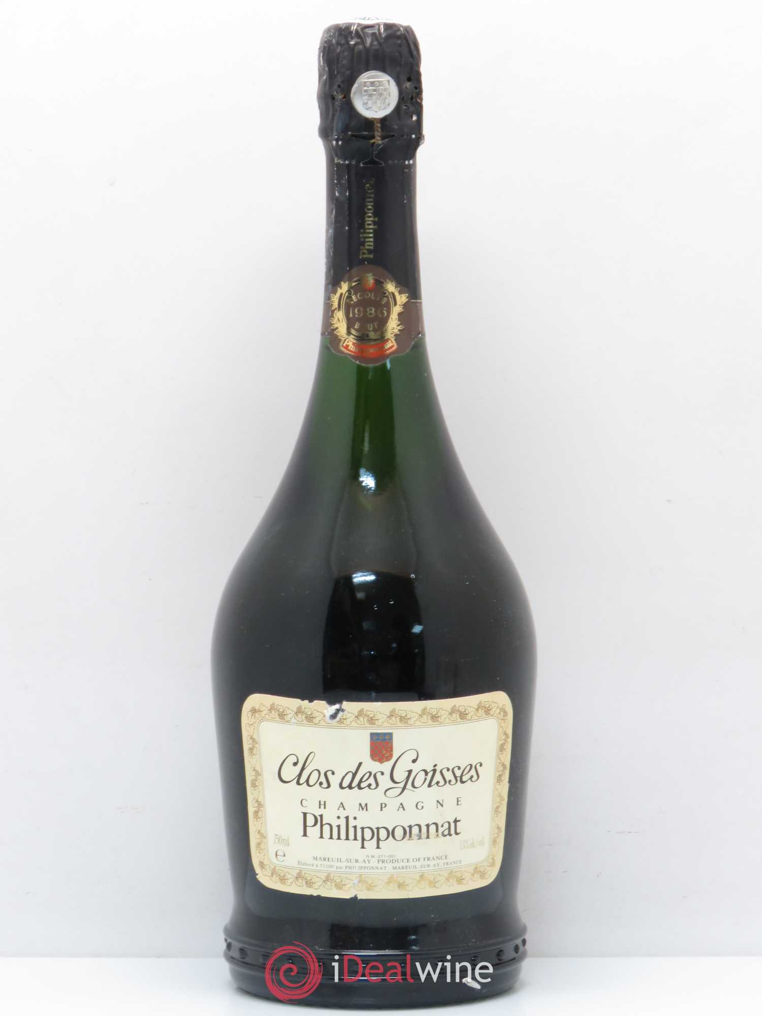 Clos des Goisses Philipponnat 1986 - Lot de 1 bouteille - 0