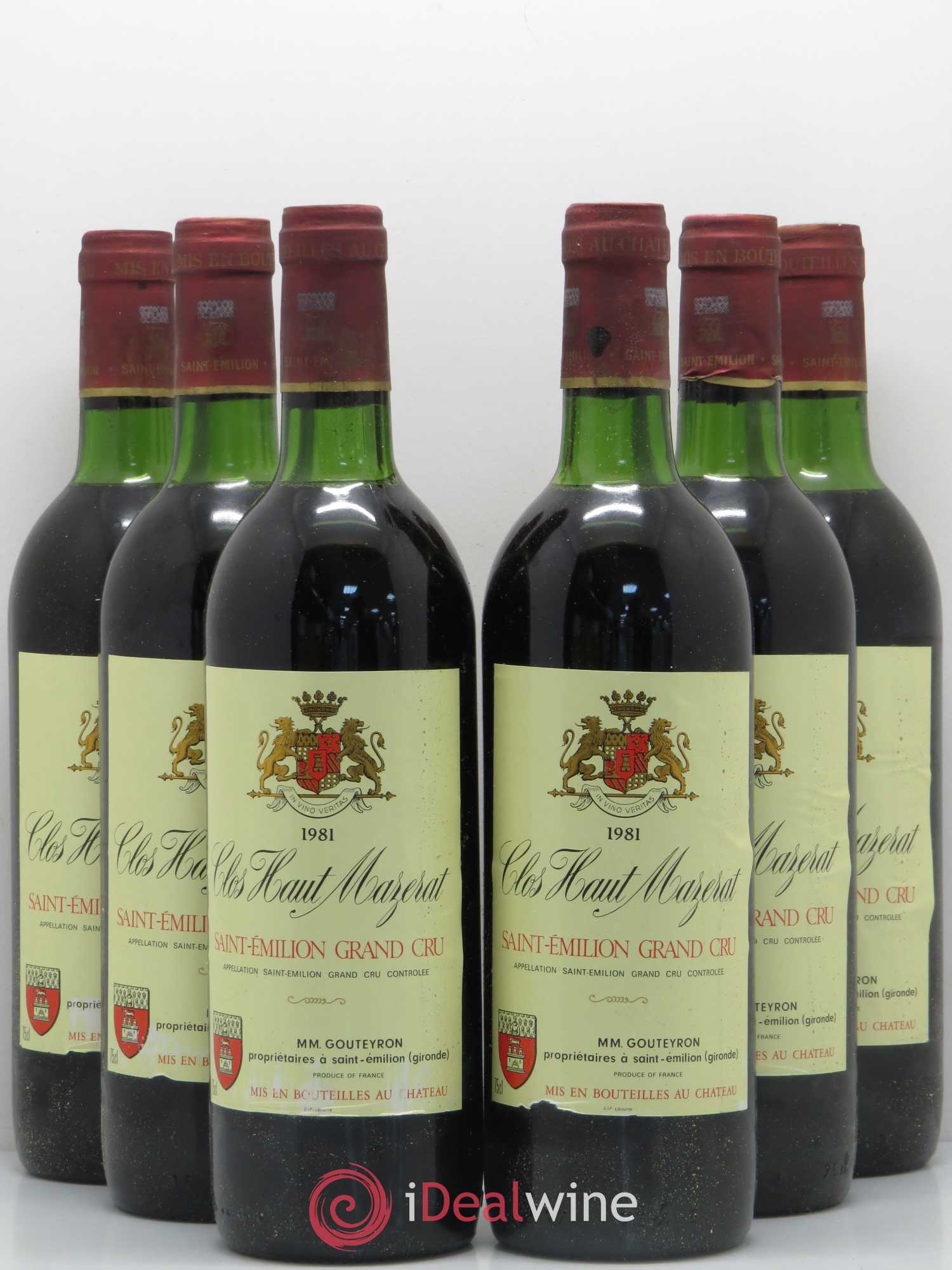 Château Haut Mazerat 1981 - Lot de 6 bouteilles - 0
